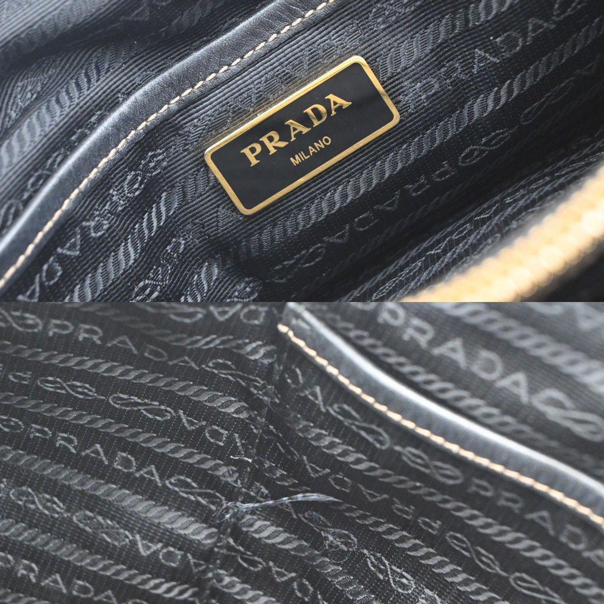 Prada Prada Logo Convertible Tote Canvas with Leather Size ONE SIZE - 6 Thumbnail