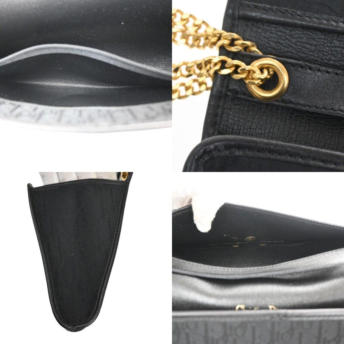 Dior Christian Dior Vintage Chain Flap Shoulder Bag Diorissimo Canvas Size ONE SIZE - 9 Thumbnail