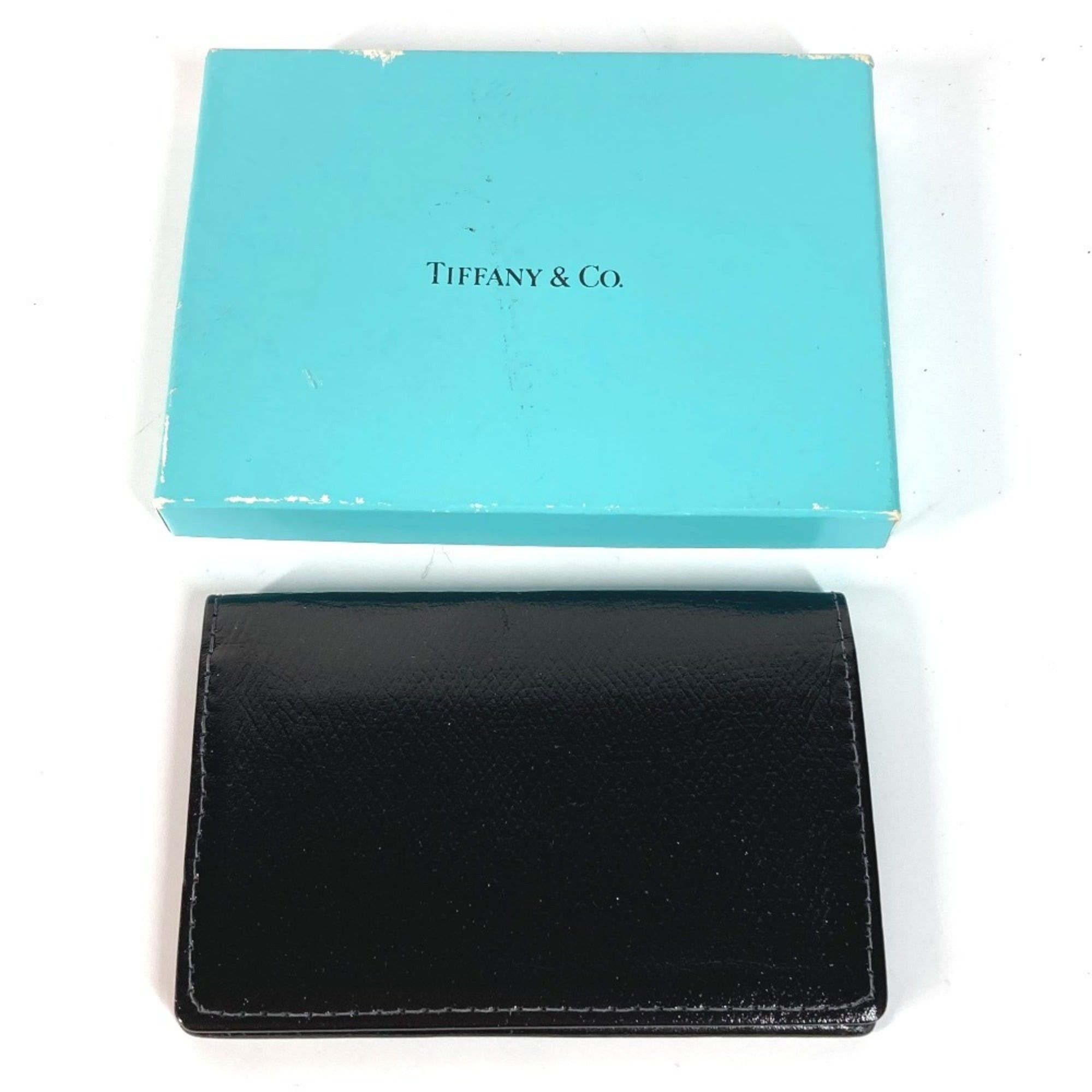 Tiffany & Co. TIFFANY & Co. Tiffany Logo Business Card Holder/Pass Case, Bifold Leather, Men's, Black Size ONE SIZE - 3 Thumbnail