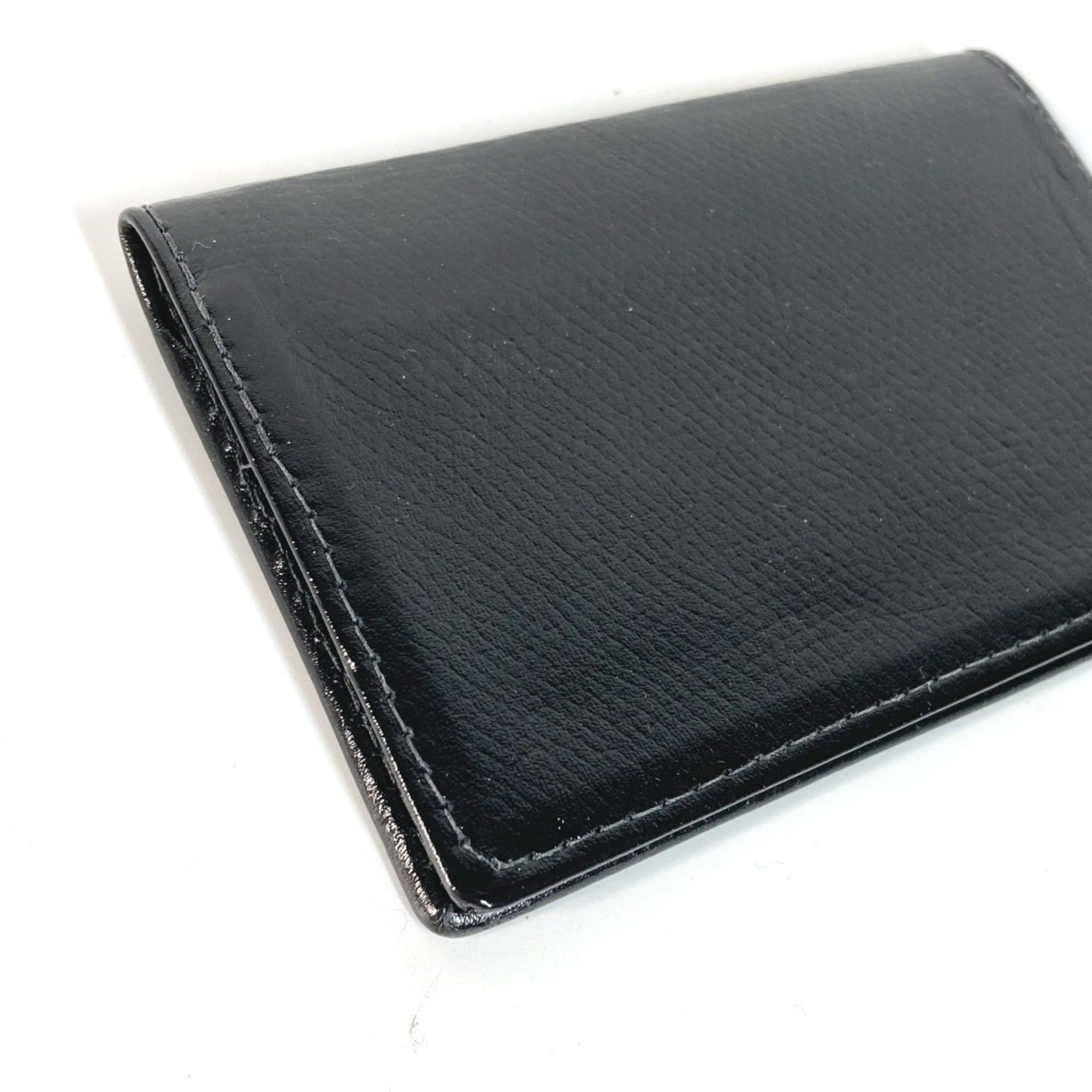 Tiffany & Co. TIFFANY & Co. Tiffany Logo Business Card Holder/Pass Case, Bifold Leather, Men's, Black Size ONE SIZE - 6 Thumbnail