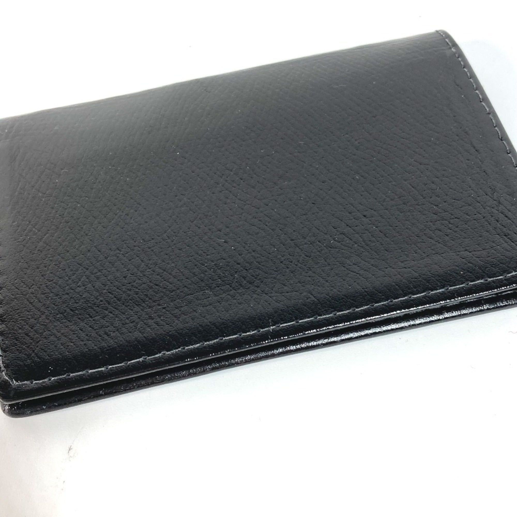 Tiffany & Co. TIFFANY & Co. Tiffany Logo Business Card Holder/Pass Case, Bifold Leather, Men's, Black Size ONE SIZE - 5 Thumbnail