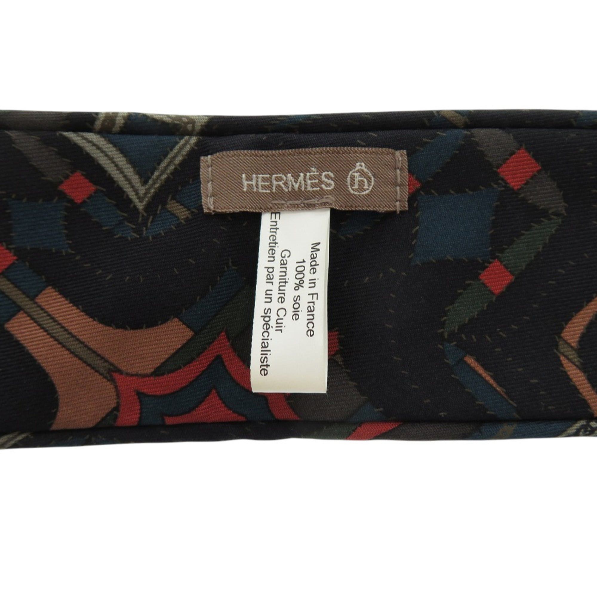 Hermes Hermes Like new Hermès Petit H detachable collar, made of silk and cowhide in gray. Fashion accessory, 0773. Size ONE SIZE - 6 Thumbnail