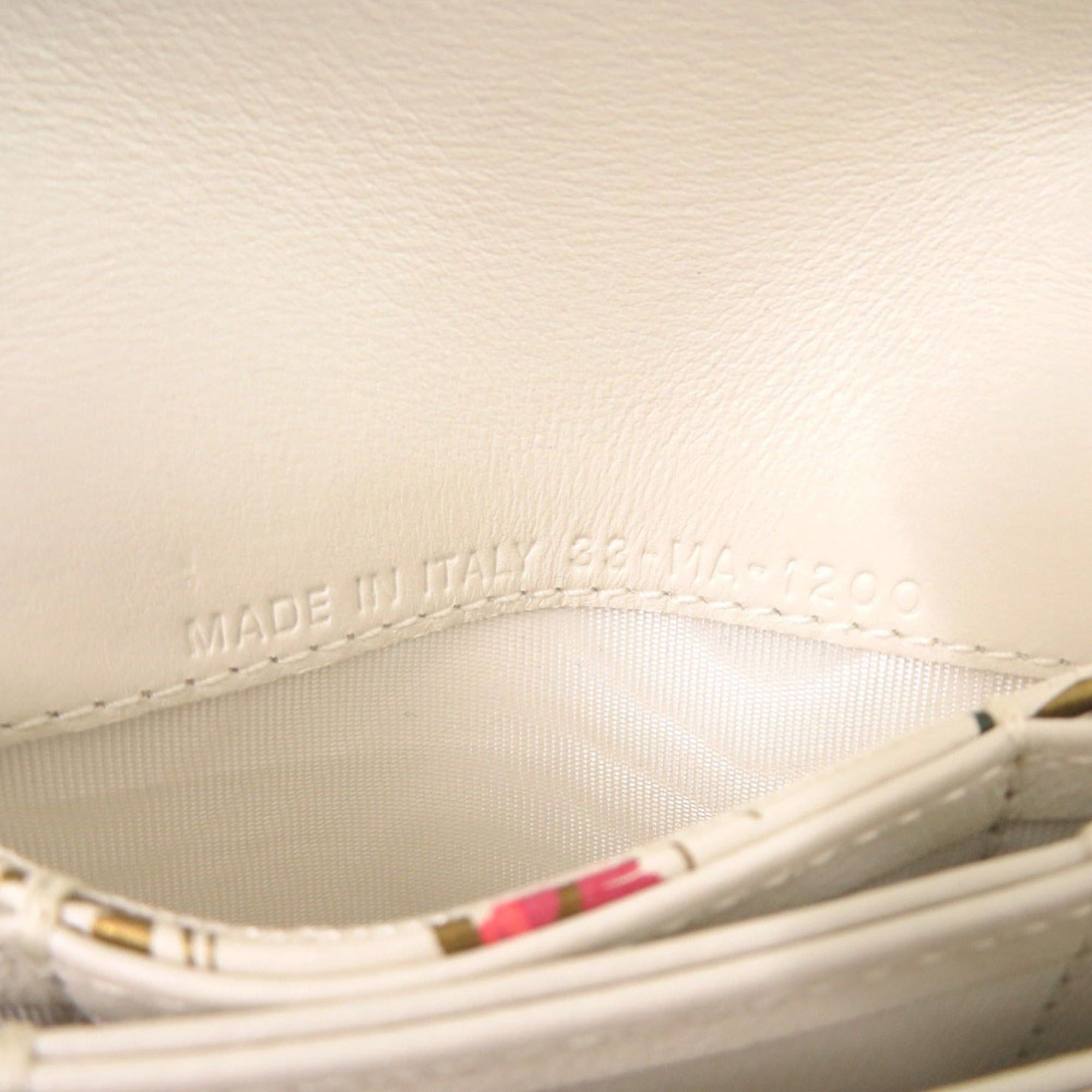 Dior Excellent condition Christian Dior card holder, floral print leather, ivory shoulder bag 0125 Size ONE SIZE - 8 Thumbnail