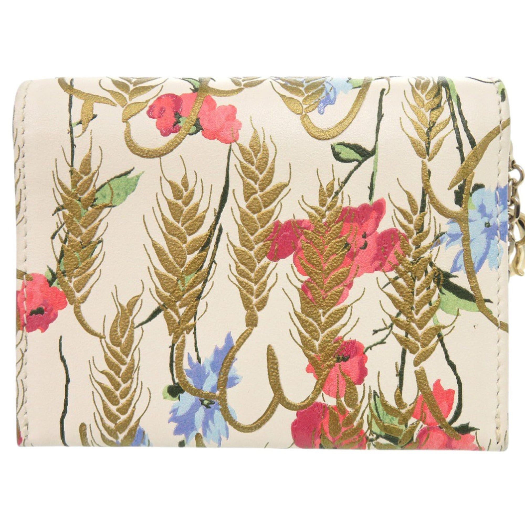 Dior Excellent condition Christian Dior card holder, floral print leather, ivory shoulder bag 0125 Size ONE SIZE - 2 Thumbnail