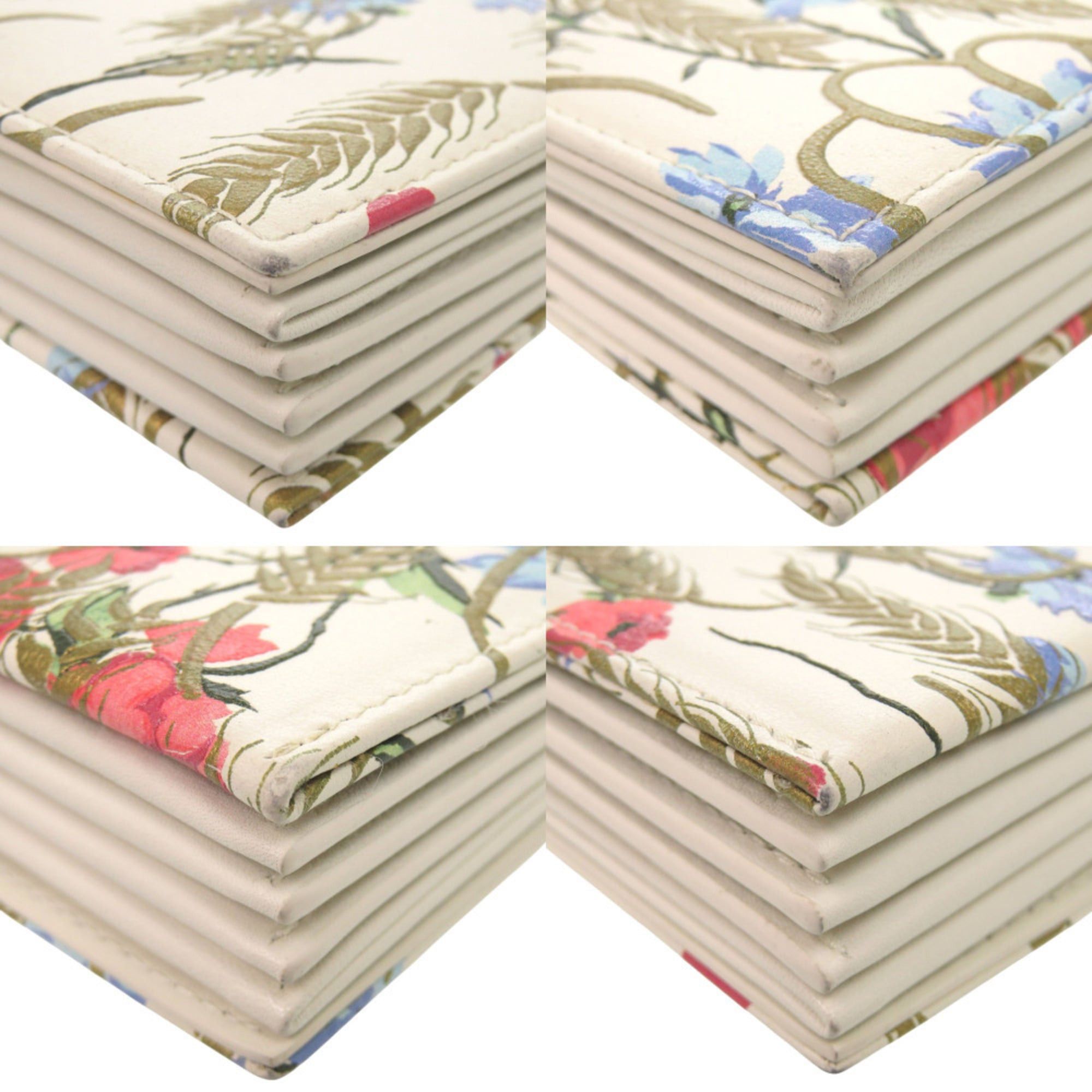 Dior Excellent condition Christian Dior card holder, floral print leather, ivory shoulder bag 0125 Size ONE SIZE - 4 Thumbnail
