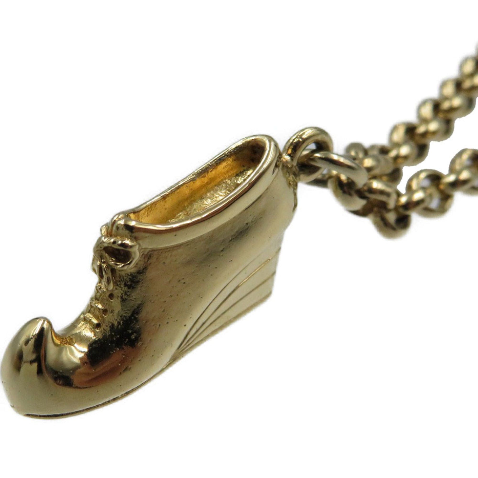 Salvatore Ferragamo Excellent condition Salvatore Ferragamo vintage metal gold shoe motif necklace 0053 Size ONE SIZE - 4 Thumbnail