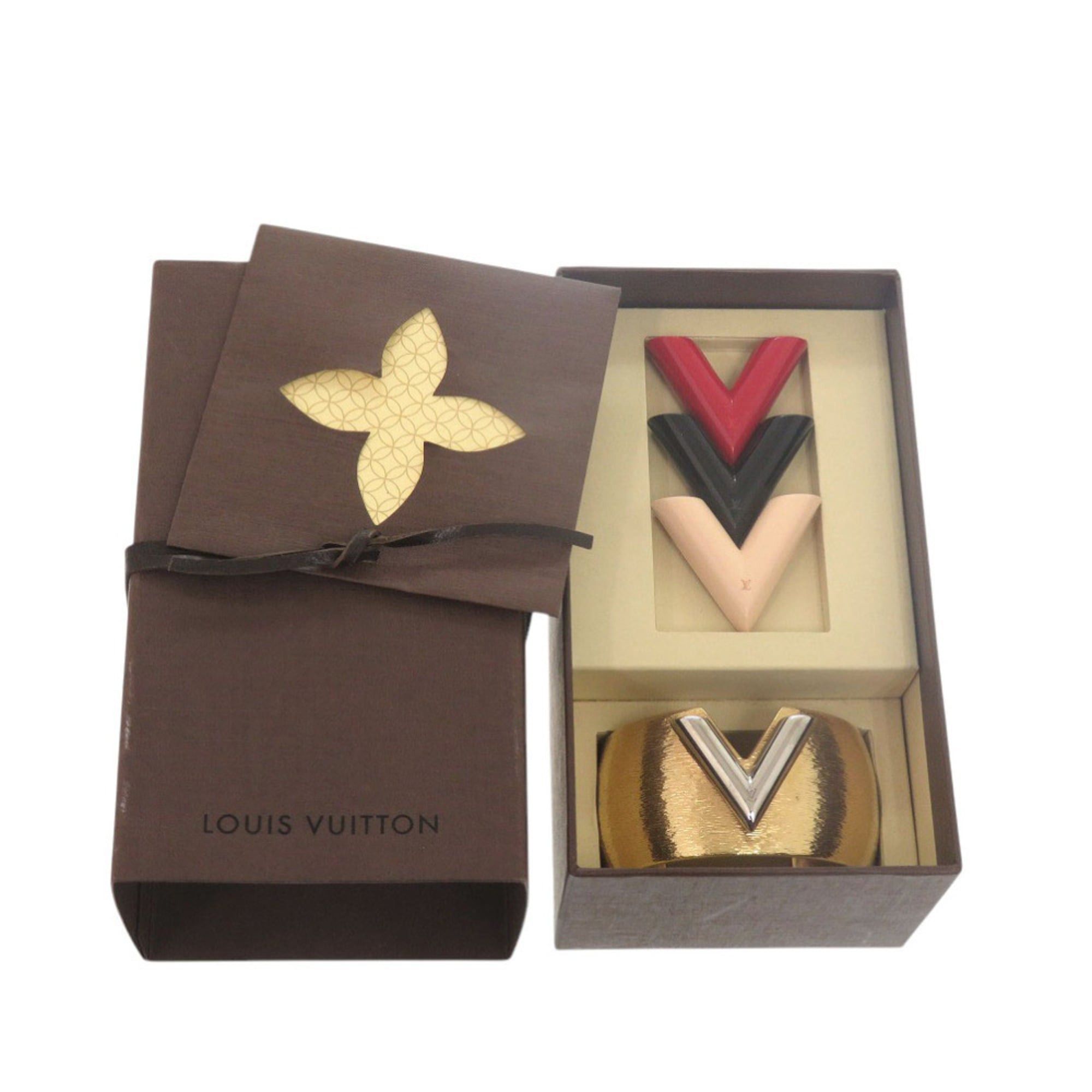 Louis Vuitton Excellent condition Louis Vuitton Essential V Colorama Cuff Bangle M68031 Metal Gold Bracelet LV 2081 LOUIS VUITTON Size ONE SIZE - 2 Thumbnail