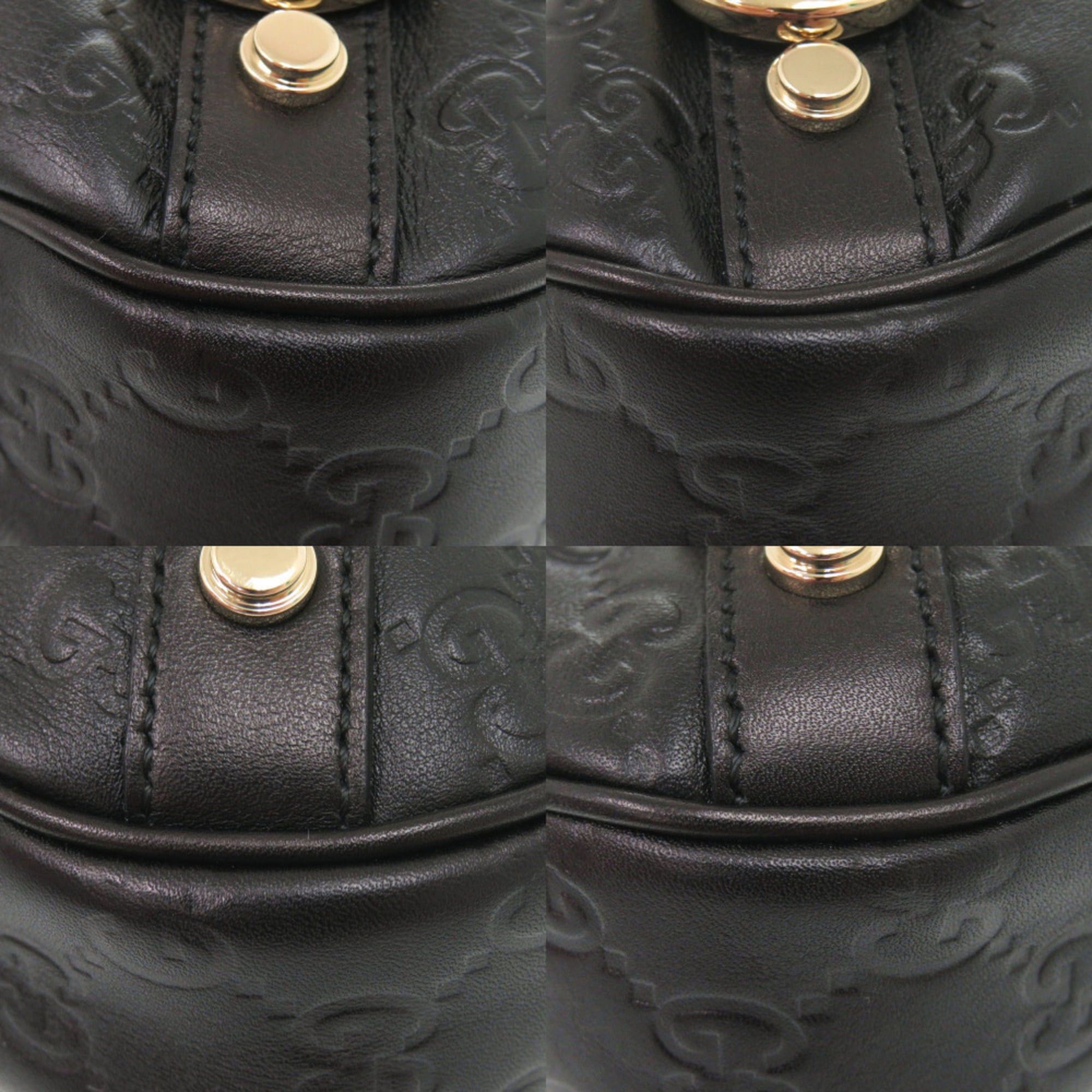 Gucci Like new Gucci Abbey Guccissima 13078 one-shoulder bag in black leather. 0282 GUCCI Size ONE SIZE - 4 Thumbnail