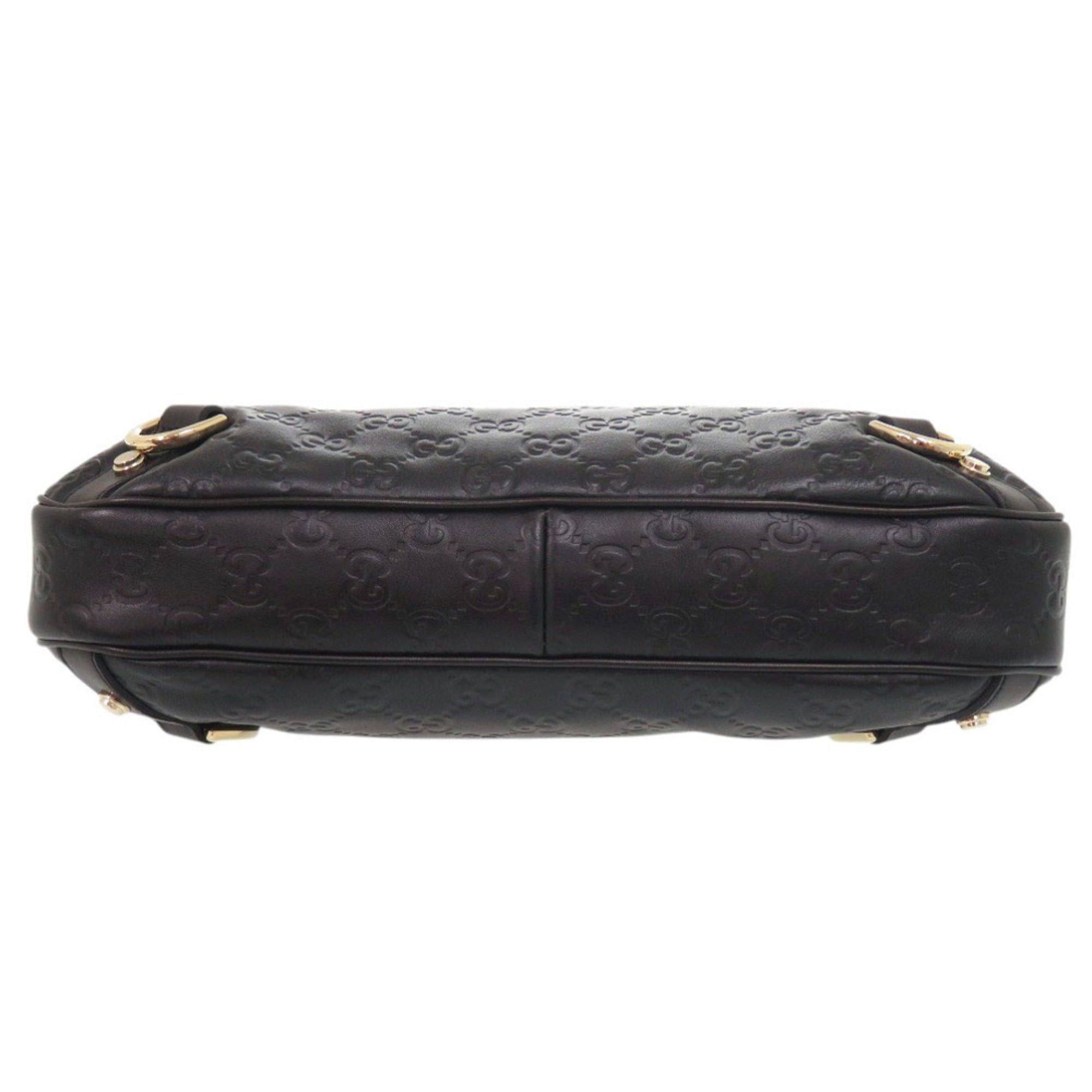 Gucci Like new Gucci Abbey Guccissima 13078 one-shoulder bag in black leather. 0282 GUCCI Size ONE SIZE - 3 Thumbnail