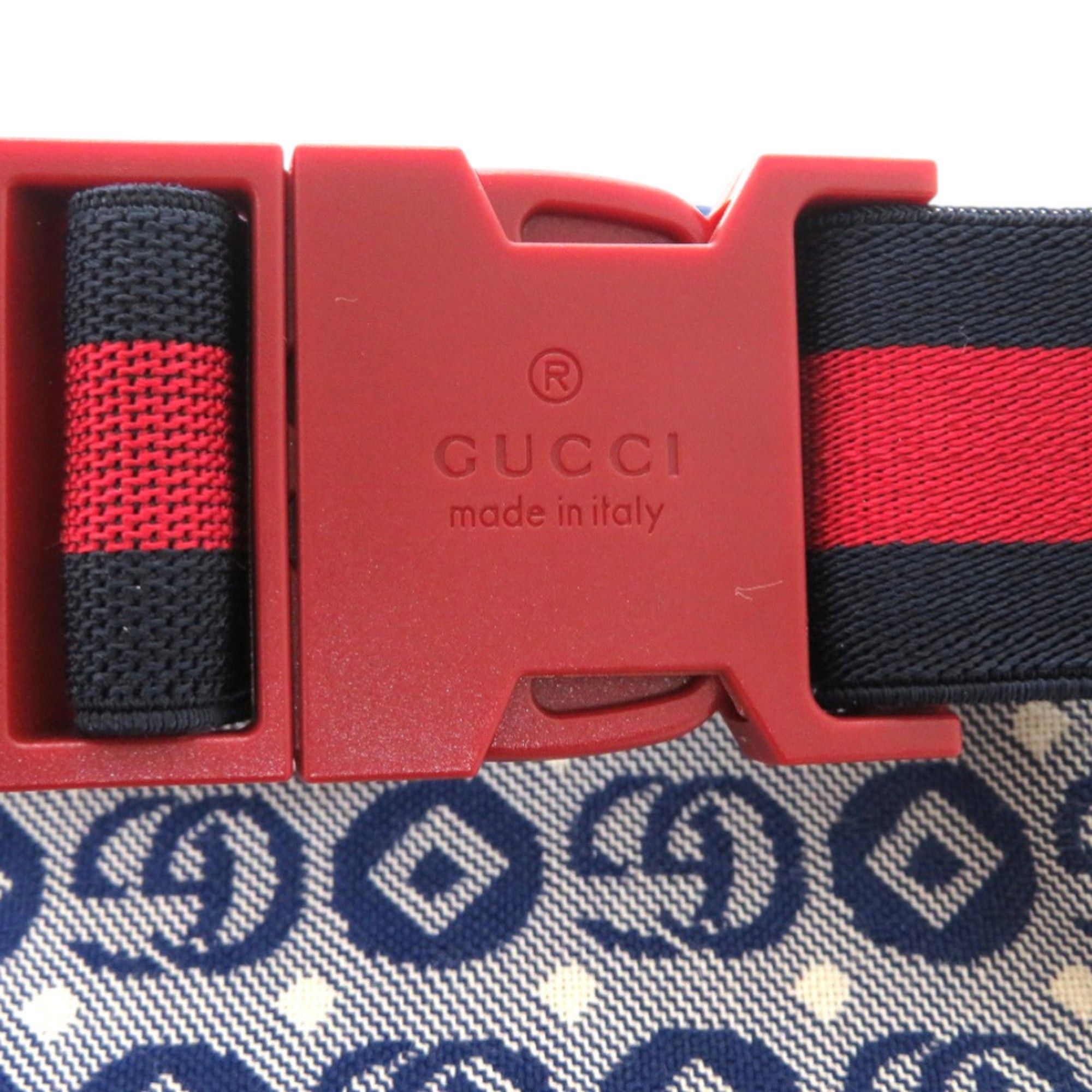 Gucci Like new Gucci children's star waist pouch 502095, canvas and leather, blue, 1584 GUCCI Size ONE SIZE - 9 Thumbnail