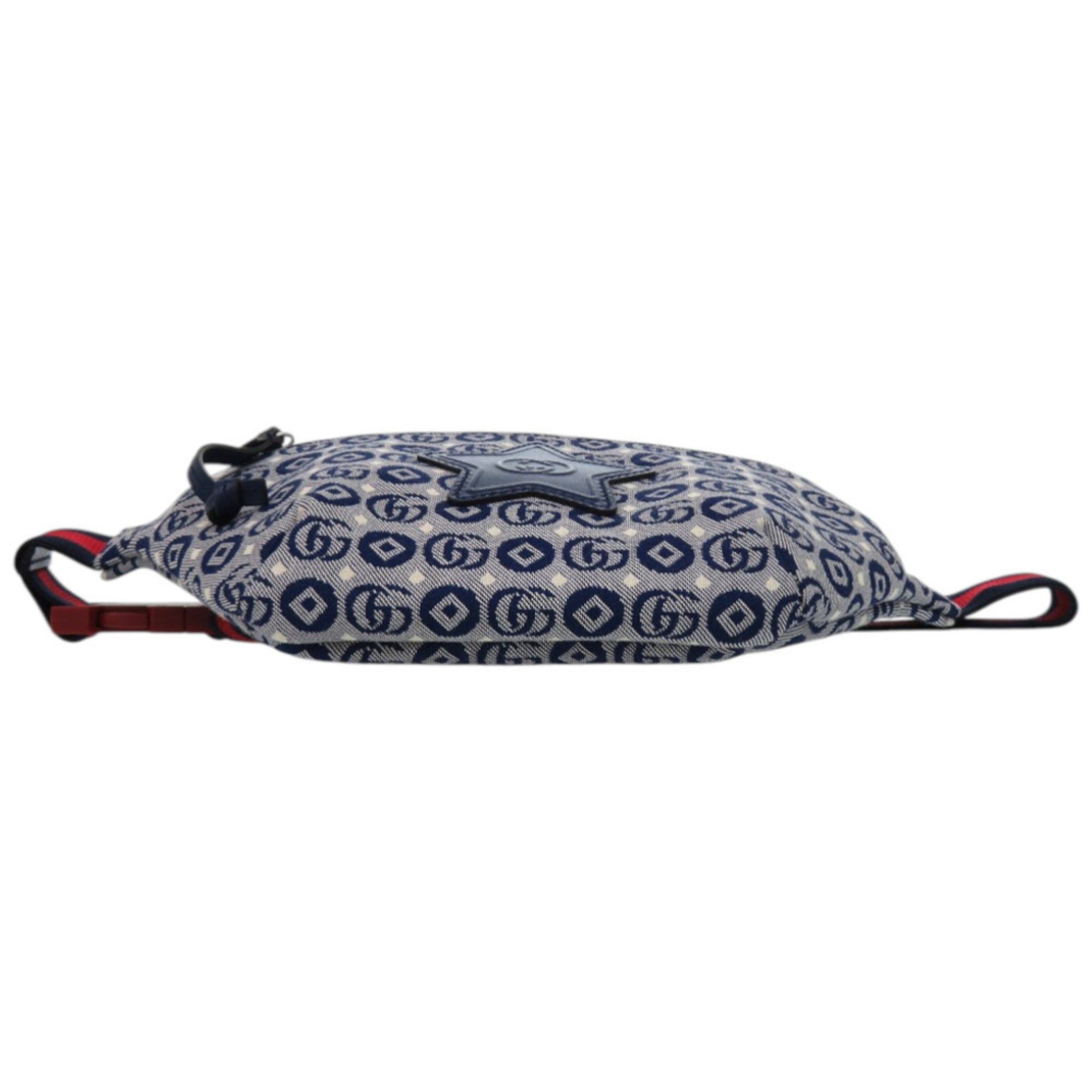Gucci Like new Gucci children's star waist pouch 502095, canvas and leather, blue, 1584 GUCCI Size ONE SIZE - 3 Thumbnail