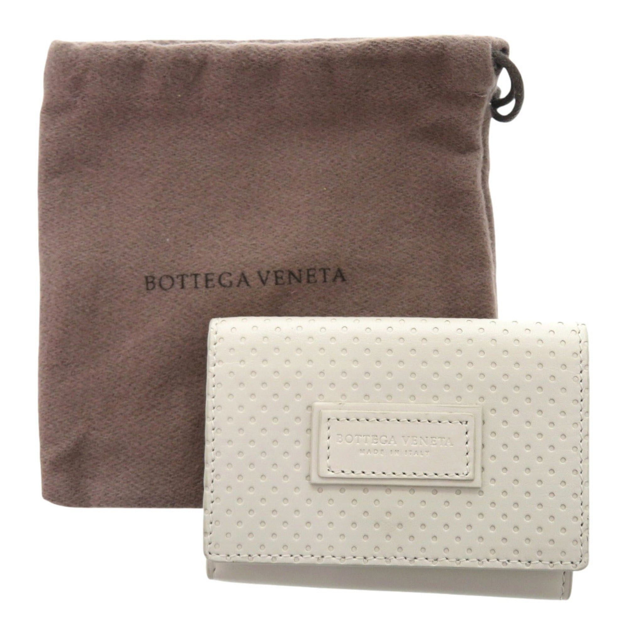 Bottega Veneta Like new Bottega Veneta Leggero Compact Wallet 515385 in calfskin BIANCO MIST ivory tri-fold wallet 2084 BOTTEGAVENETA Size ONE SIZE - 3 Thumbnail