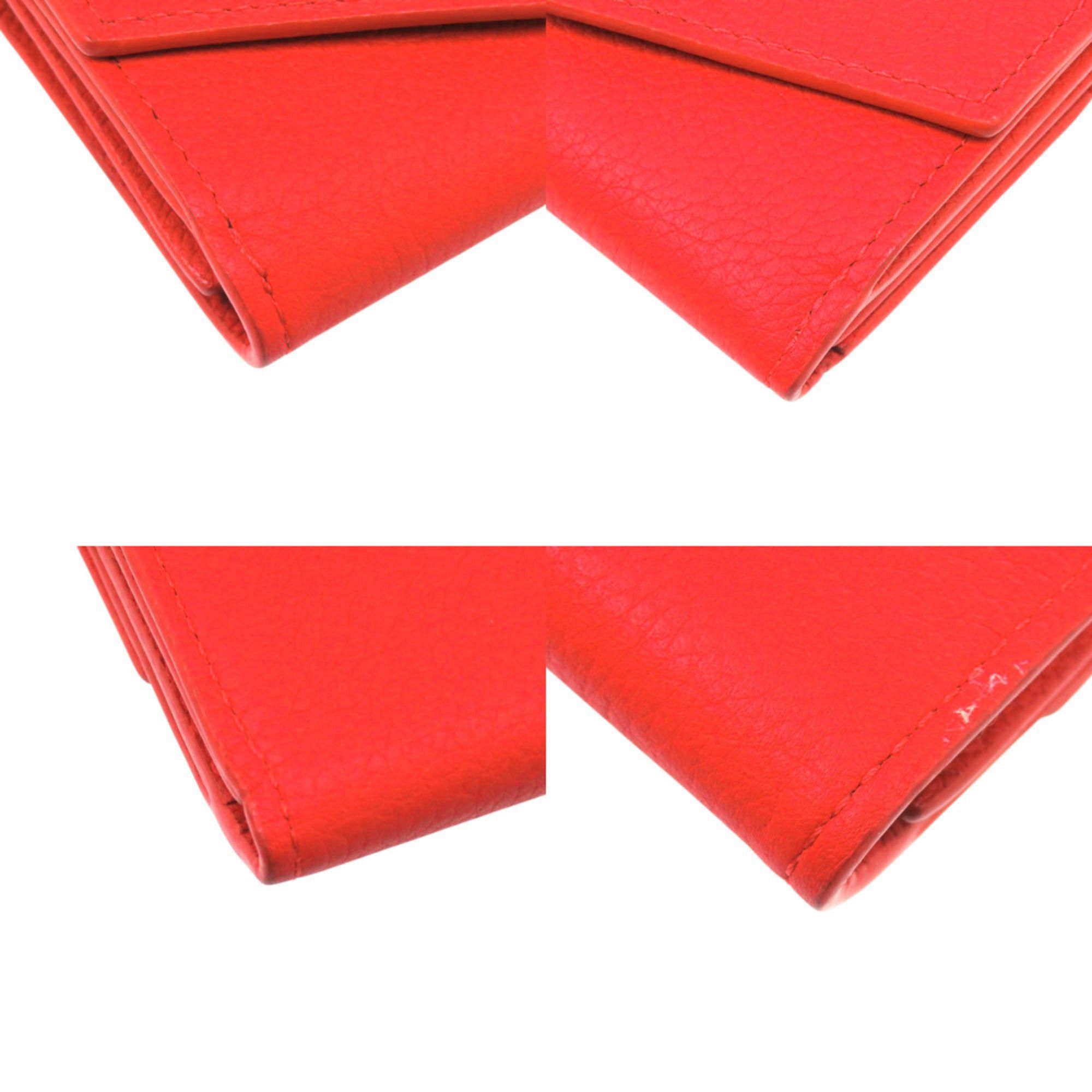 Louis Vuitton Like new Louis Vuitton Portefeuille Rock Mini M67860 Leather Red Tri-fold Wallet LV 1671 LOUIS VUITTON Size ONE SIZE - 4 Thumbnail