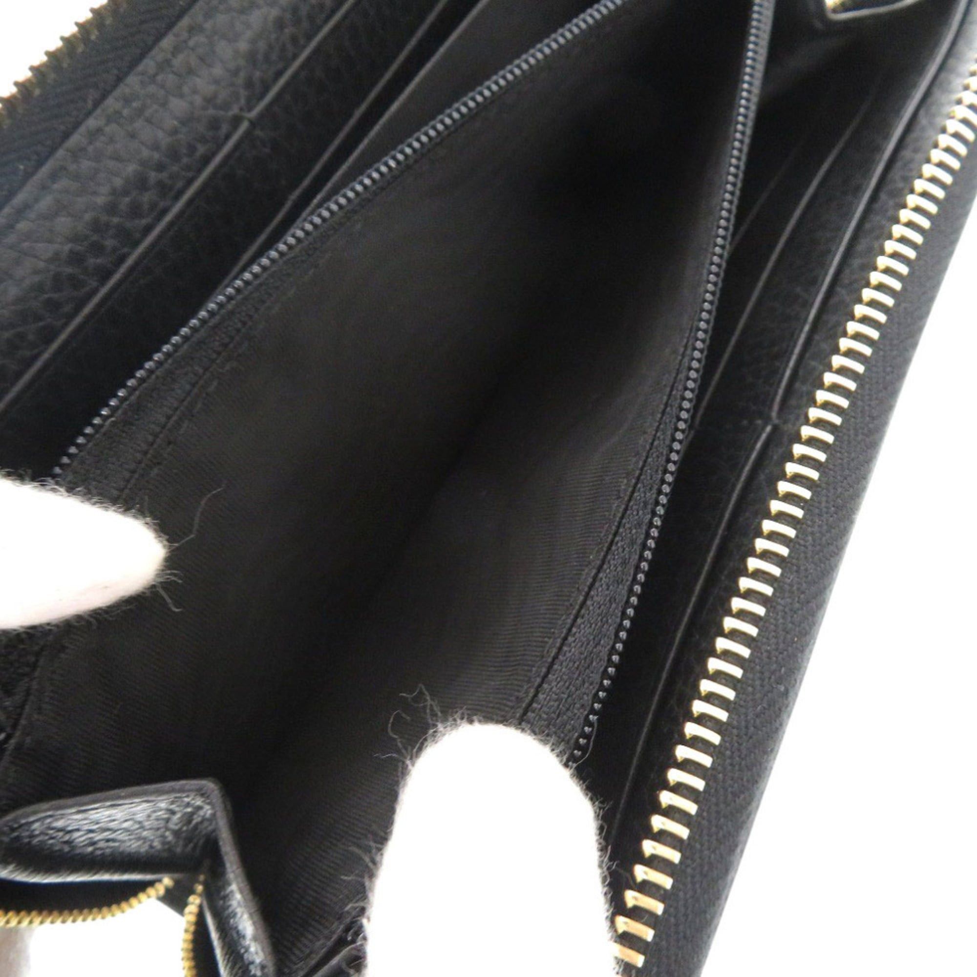 Gucci Like new Gucci GG Marmont zip-around wallet 456117 in black leather. 1001 GUCCI Size ONE SIZE - 6 Thumbnail