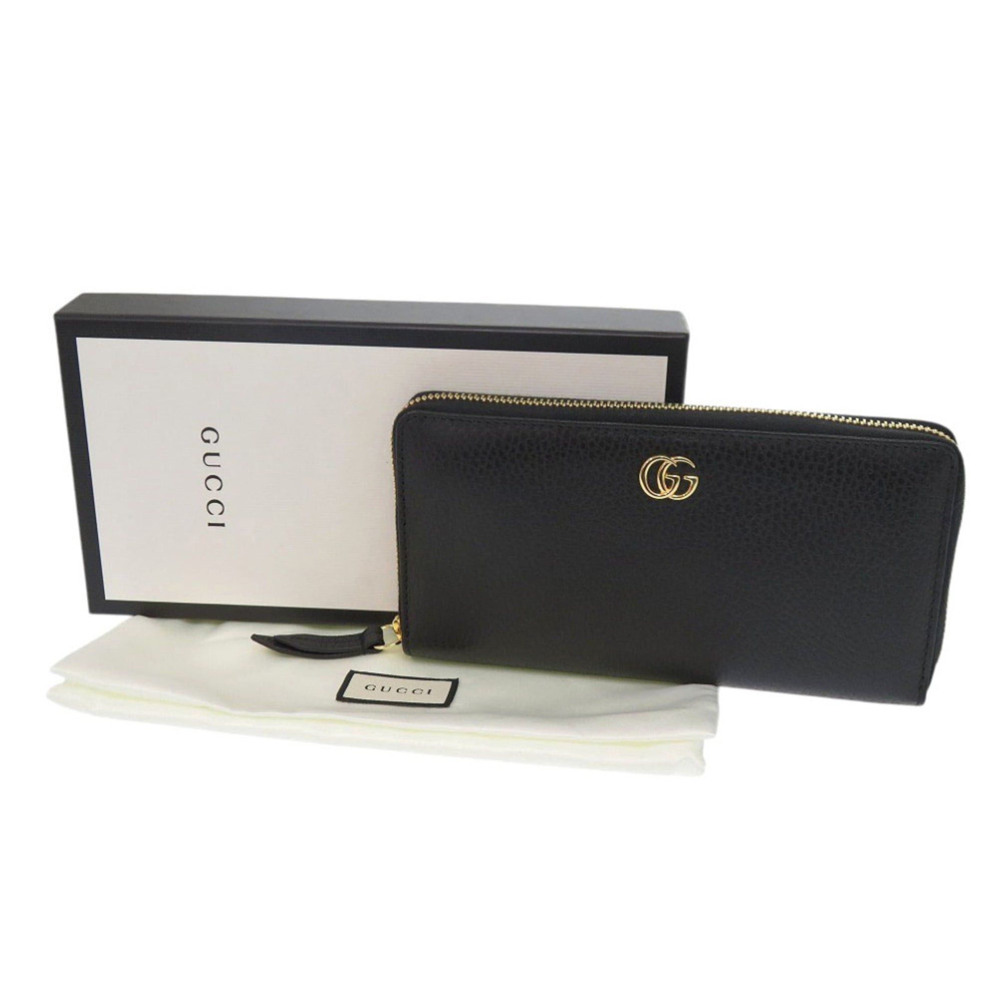 Gucci Like new Gucci GG Marmont zip-around wallet 456117 in black leather. 1001 GUCCI Size ONE SIZE - 2 Thumbnail