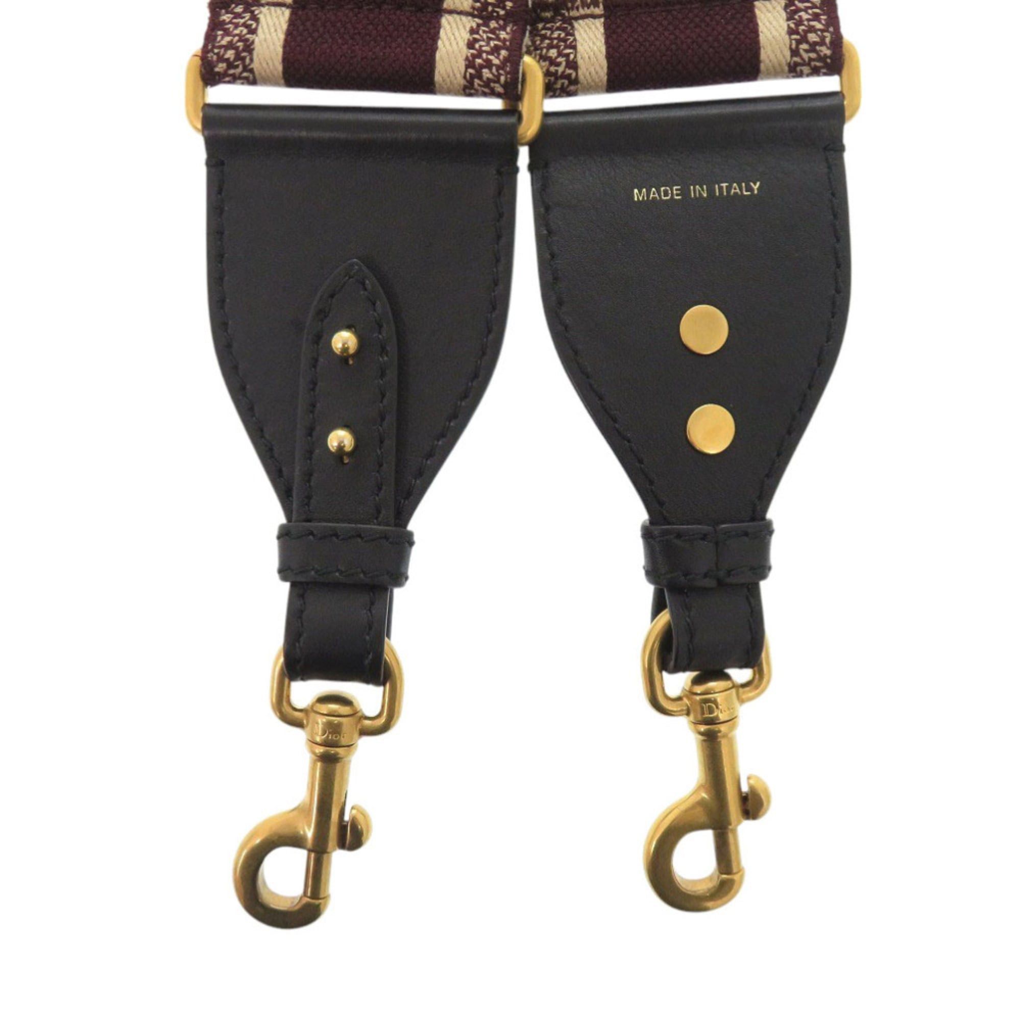 Dior Excellent condition Christian Dior shoulder strap, canvas, burgundy red, 0295 Size ONE SIZE - 2 Thumbnail
