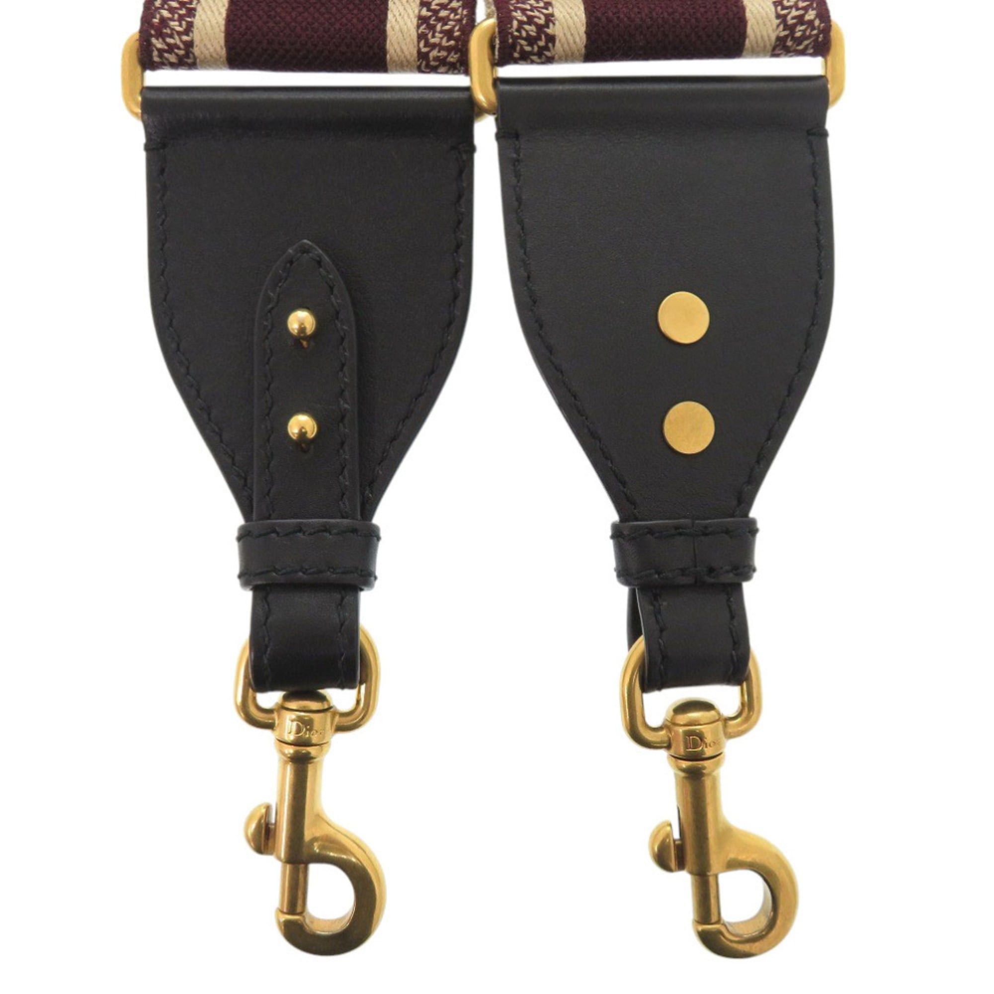 Dior Excellent condition Christian Dior shoulder strap, canvas, burgundy red, 0295 Size ONE SIZE - 3 Thumbnail