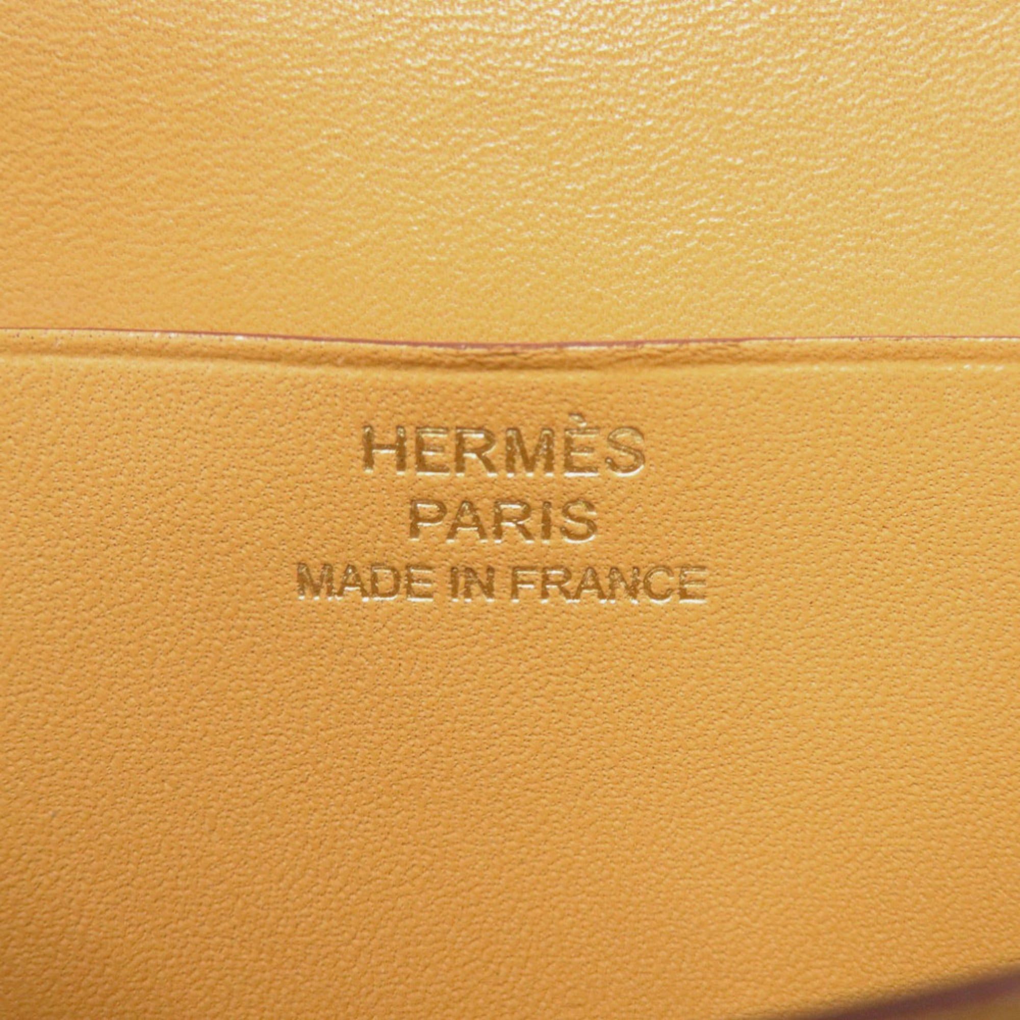 Hermes Excellent condition Hermès Bearn soufflet Vautadelact Paille long wallet, gold hardware, A stamp (made in 2017), 1218 HERMES Size ONE SIZE - 8 Thumbnail