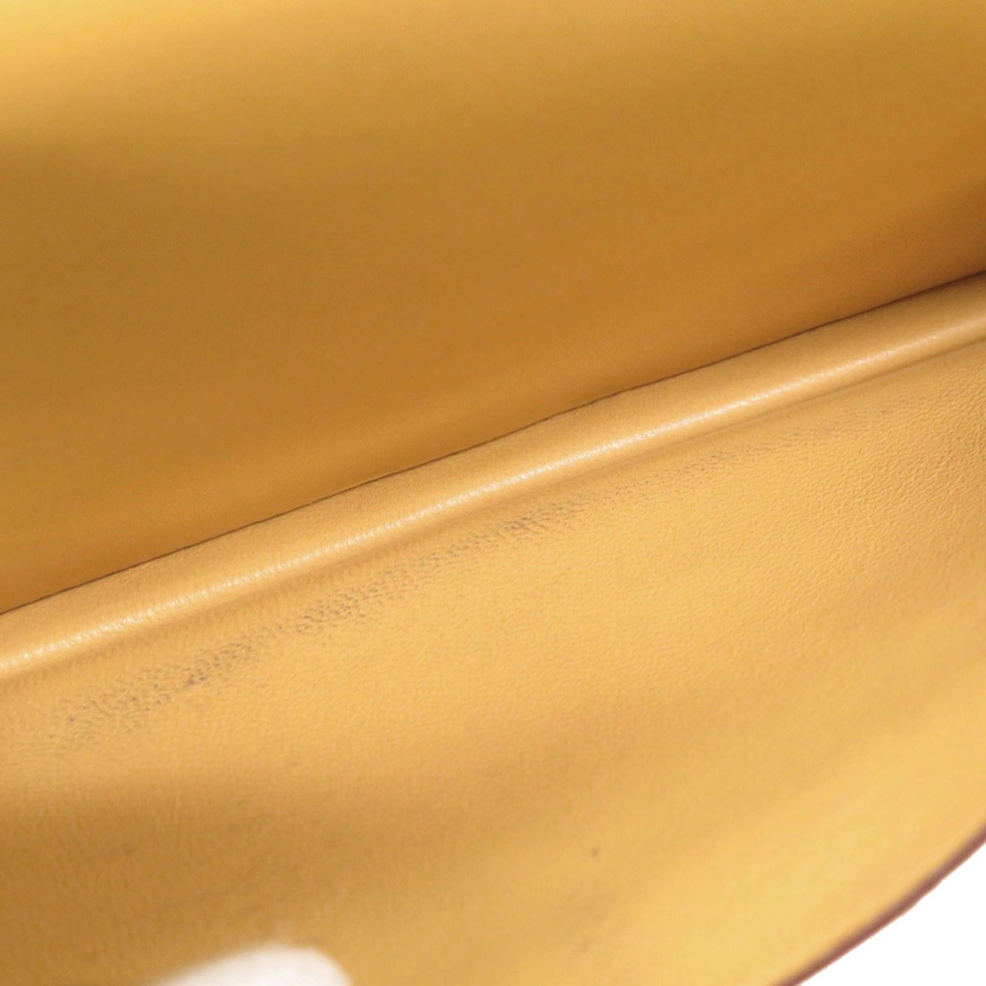 Hermes Excellent condition Hermès Bearn soufflet Vautadelact Paille long wallet, gold hardware, A stamp (made in 2017), 1218 HERMES Size ONE SIZE - 5 Thumbnail