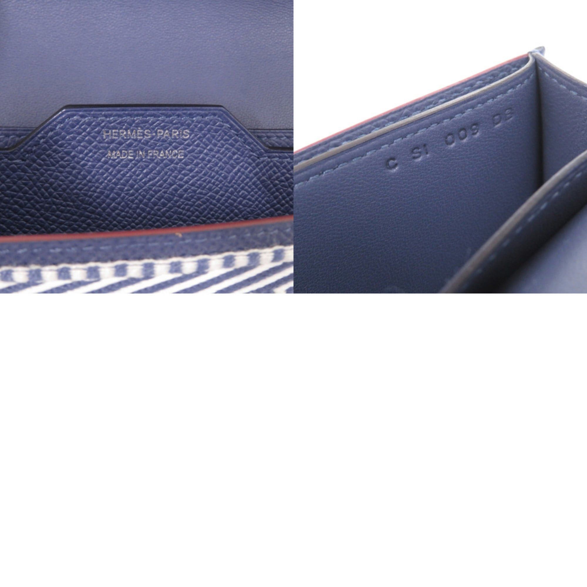 Hermes Like new Hermès Passant Long Sangle Caval Epsom Leather, Blue Brighton Silver Hardware, C Stamp (2018 Model), 0352 HERMES Size ONE SIZE - 9 Thumbnail