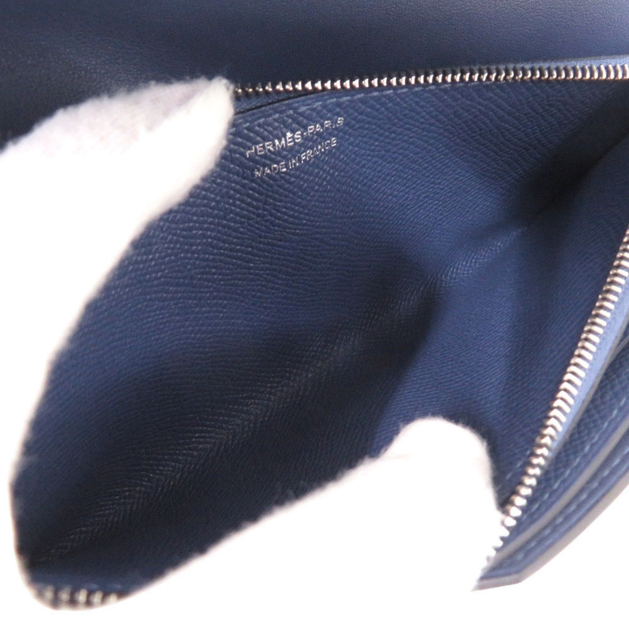 Hermes Like new Hermès Passant Long Sangle Caval Epsom Leather, Blue Brighton Silver Hardware, C Stamp (2018 Model), 0352 HERMES Size ONE SIZE - 6 Thumbnail