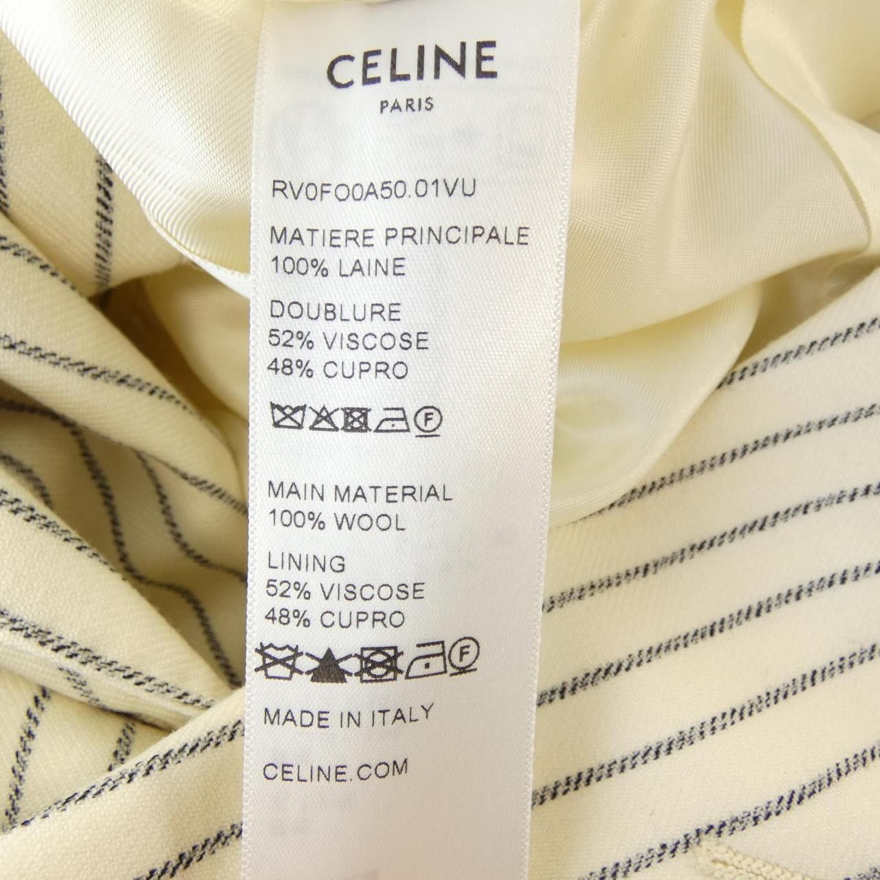 Celine Celine Celine Stripe Carnaby Wool Jacket Others Outerwear RV0FO0A50 DUTY FREE for USA Size ONE SIZE - 3 Thumbnail