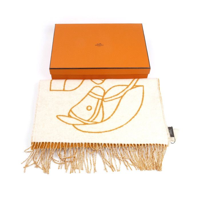 Hermes Hermes Hermès Entralacques Equestres Cashmere Scarf Others Scarf DUTY FREE for USA Size ONE SIZE - 6 Thumbnail