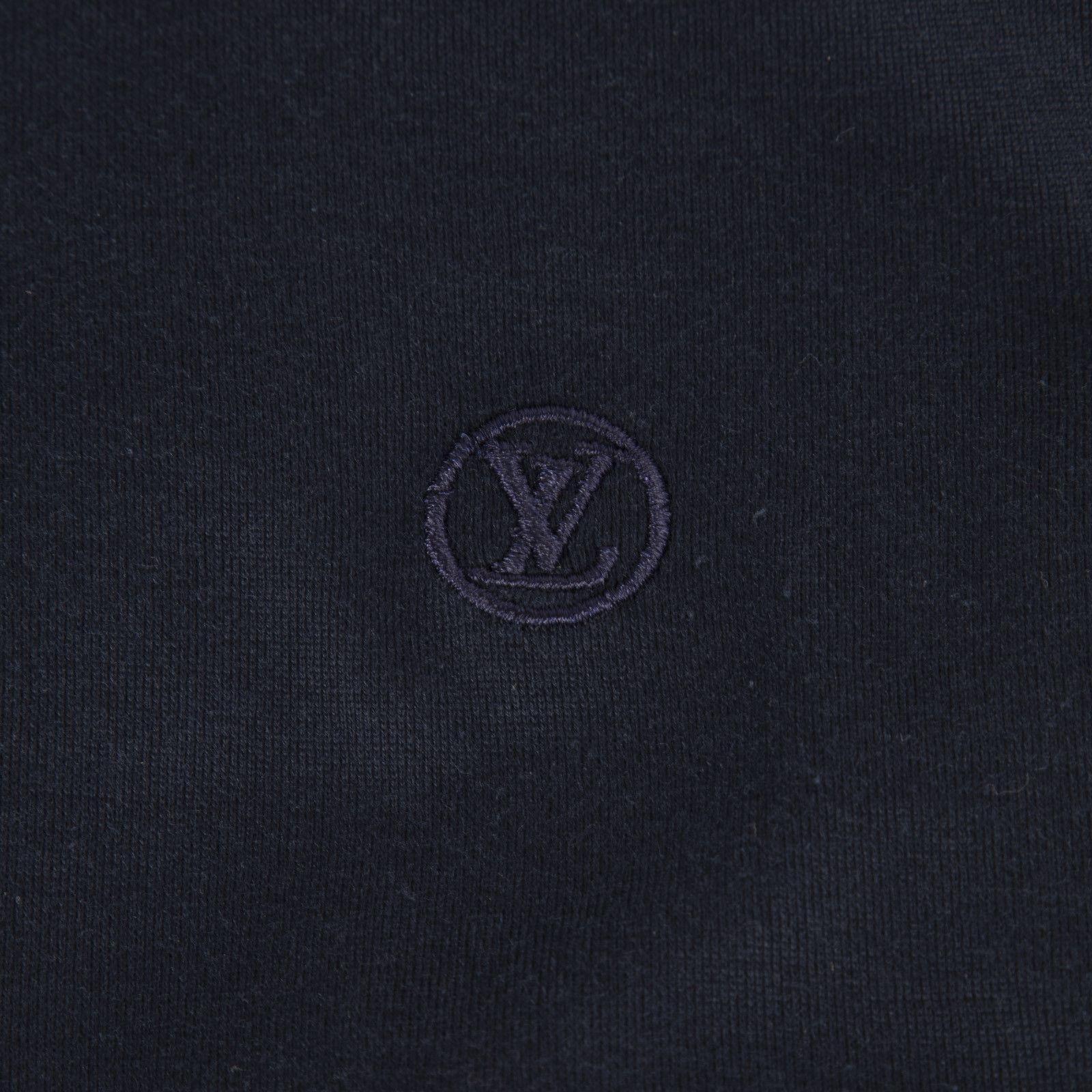Louis Vuitton Navy Logo Embroidered T-Shirt Size L / US 10 / IT 46 - 3 Thumbnail