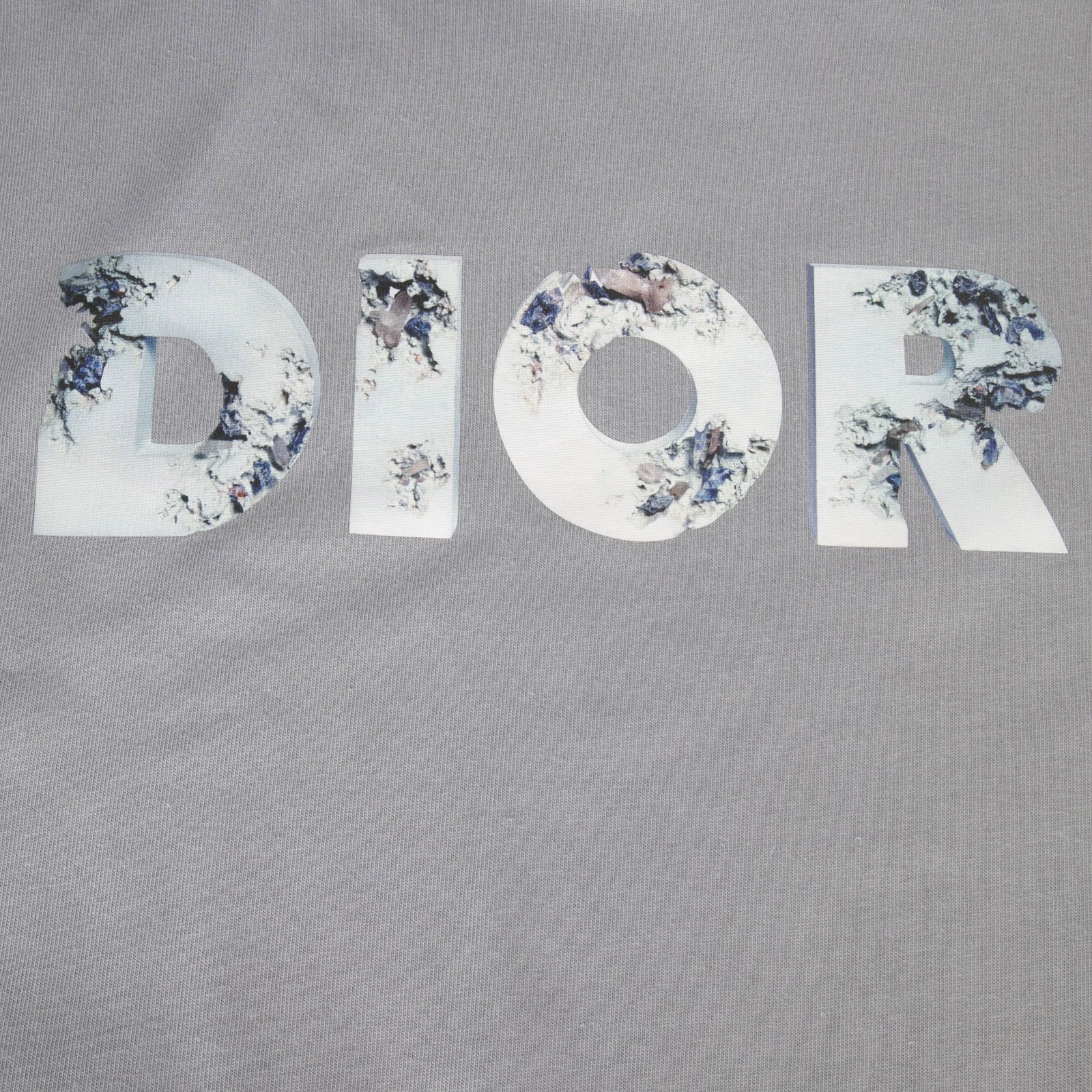 Dior Blue Floral Logo Print T-Shirt Size L / US 10 / IT 46 - 3 Thumbnail