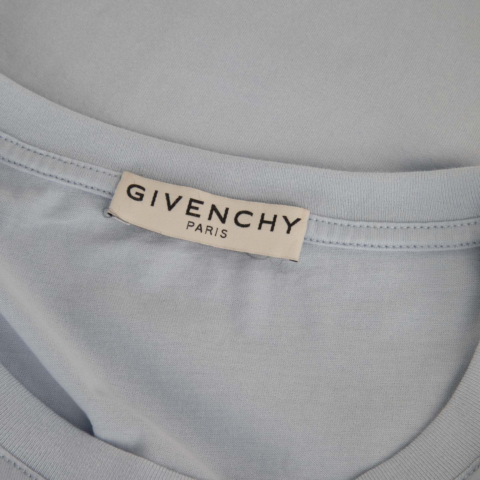 Givenchy Blue Logo Embroidered T-Shirt Size XL / US 12-14 / IT 48-50 - 4 Thumbnail