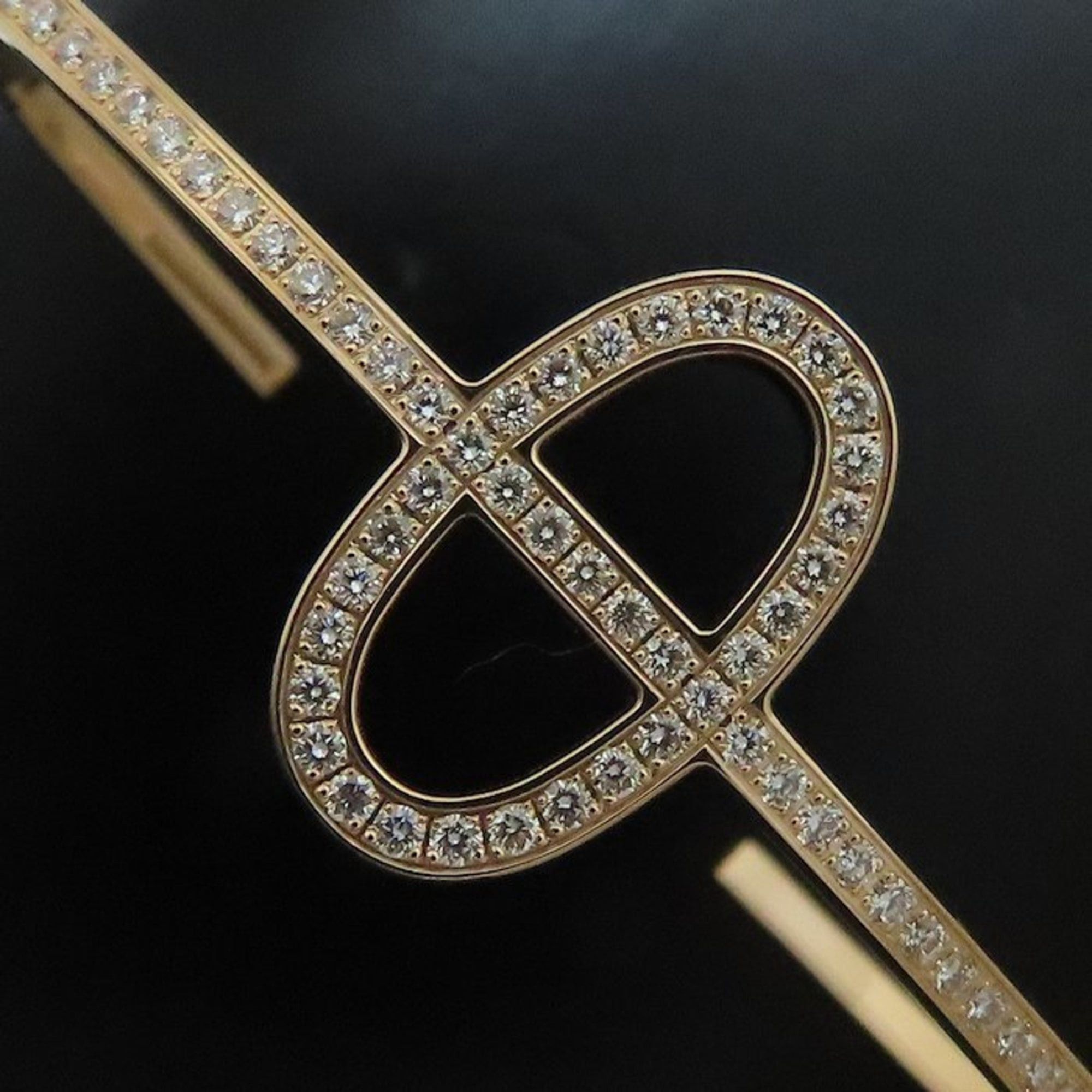 Hermes HERMES Chaine d'Ancre Contour Bangle with 0.84ct Diamonds in 18KPG, Women's, 294639 Size ONE SIZE - 4 Thumbnail
