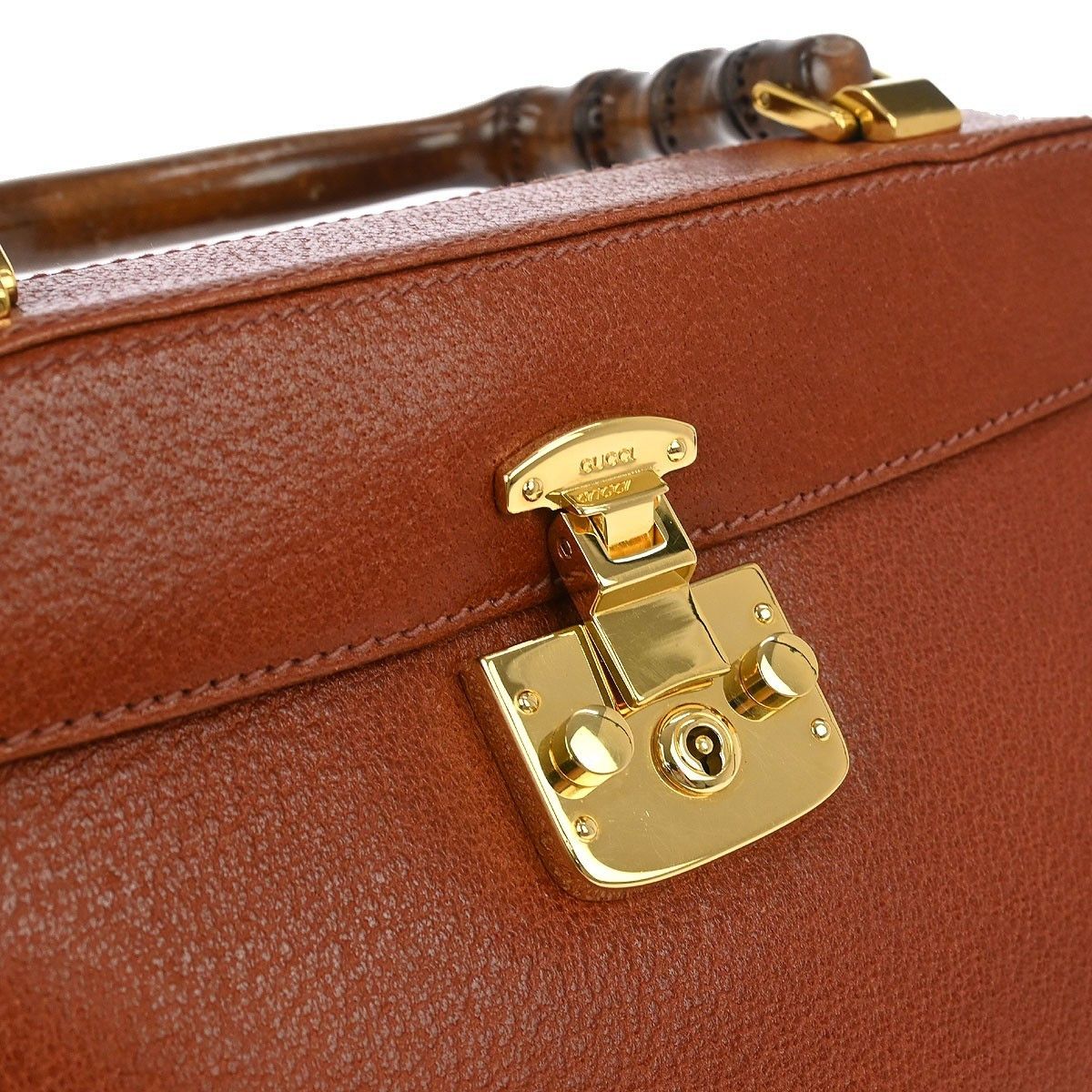 Gucci Gucci Lady Lock Bamboo Top Handle Bag Leather Size ONE SIZE - 7 Thumbnail