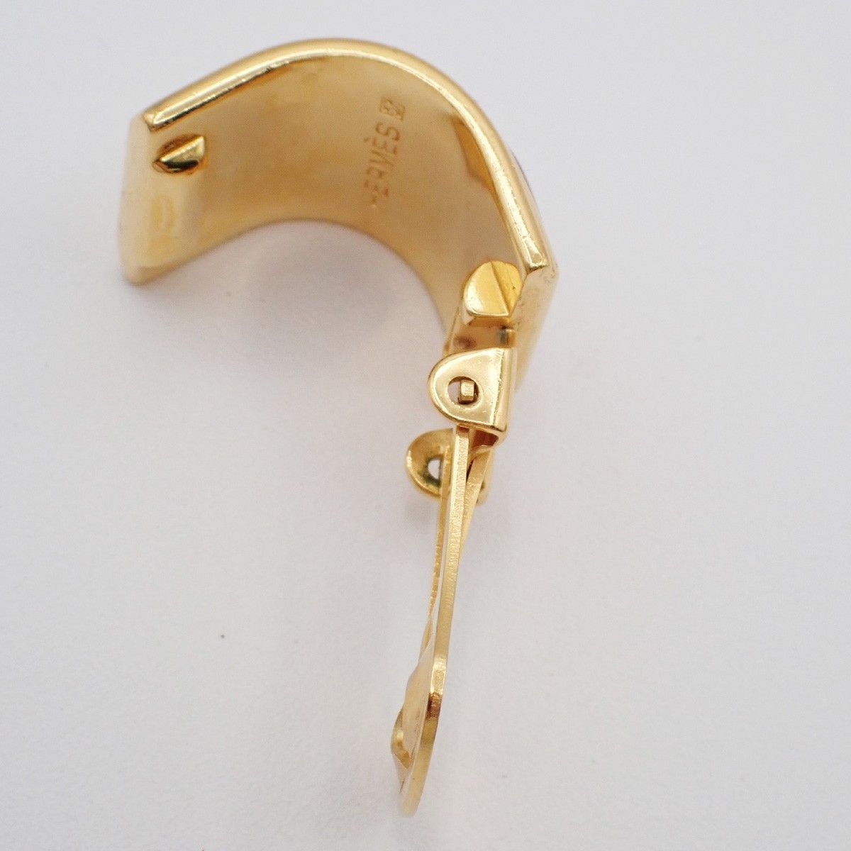 Hermes Hermes Vintage Half Hoop Clip-On Earrings Printed Enamel and Metal Size ONE SIZE - 9 Thumbnail