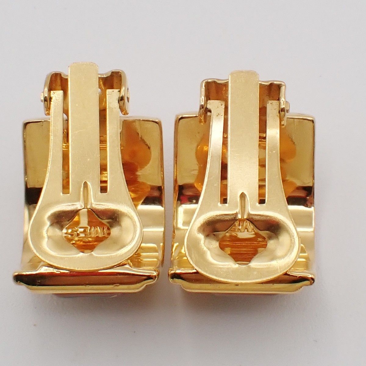 Hermes Hermes Vintage Half Hoop Clip-On Earrings Printed Enamel and Metal Size ONE SIZE - 5 Thumbnail