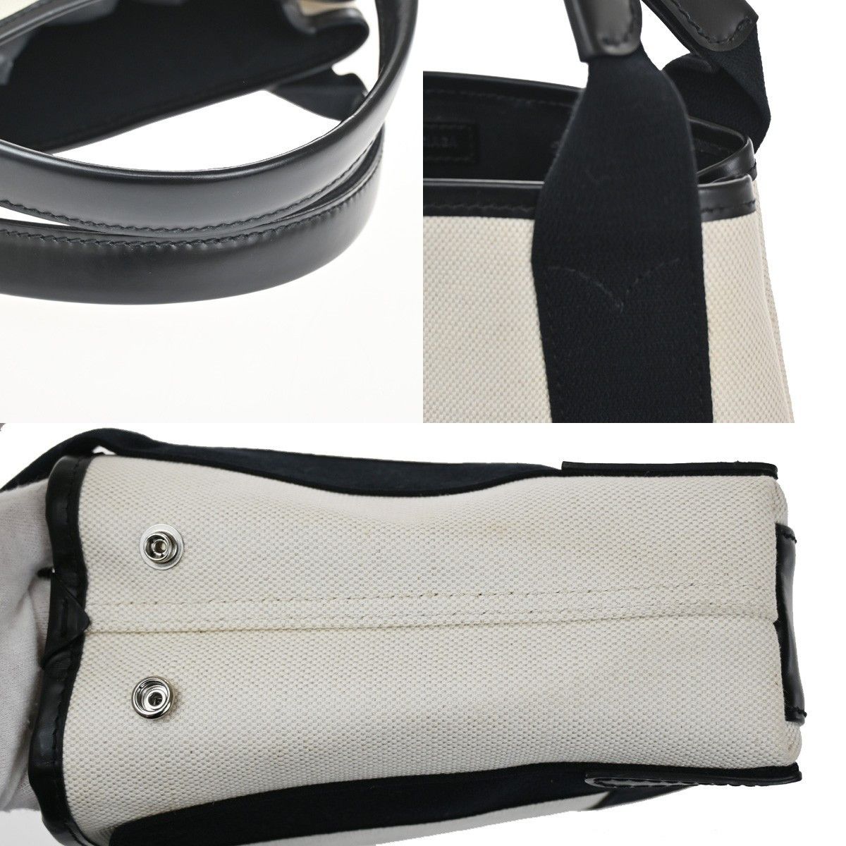 Balenciaga Balenciaga Navy Cabas Canvas with Leather Size ONE SIZE - 8 Thumbnail