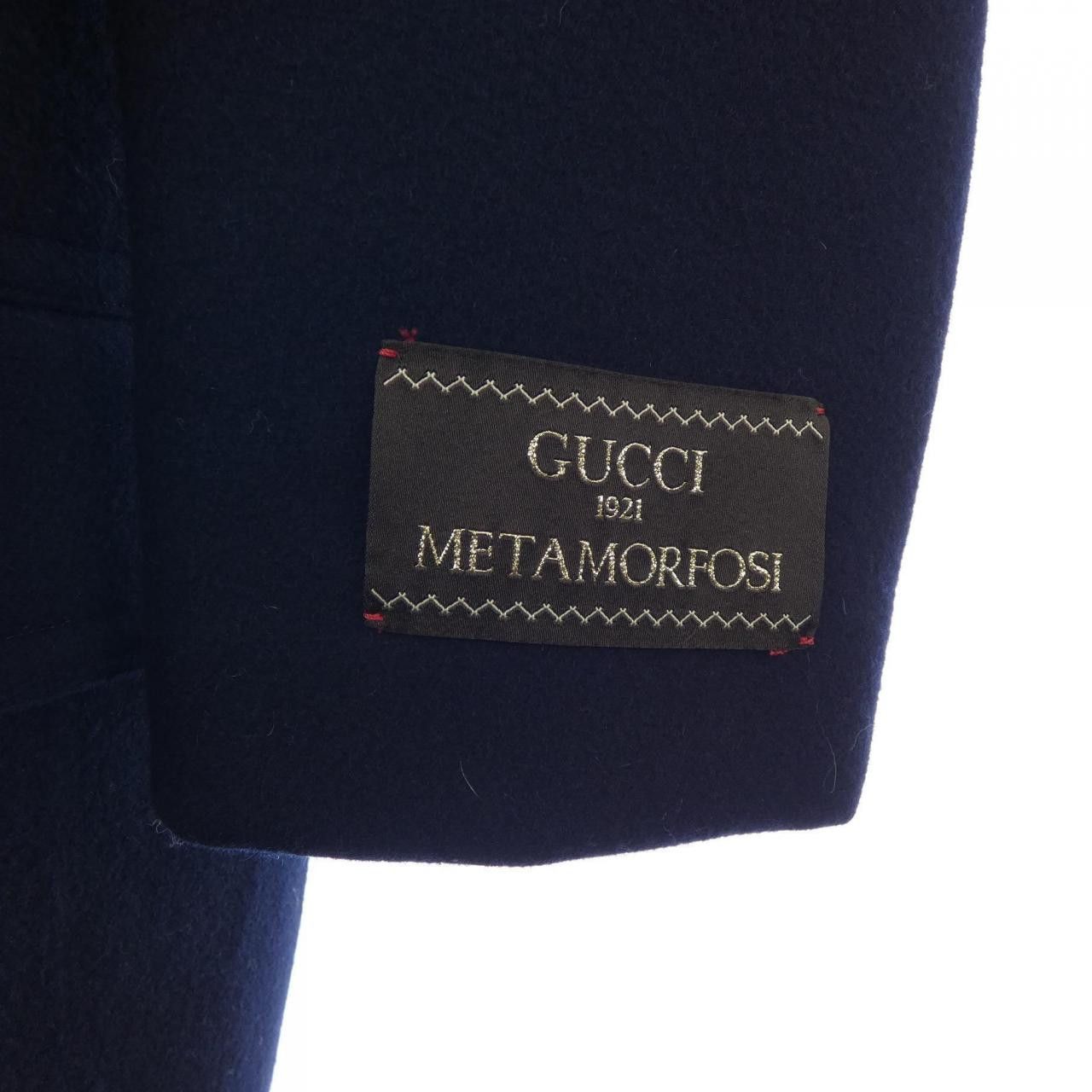 Gucci Gucci Gucci Peacoat Wool Coat Leather Outerwear 715539ZAKY1 DUTY FREE for USA Size ONE SIZE - 6 Thumbnail