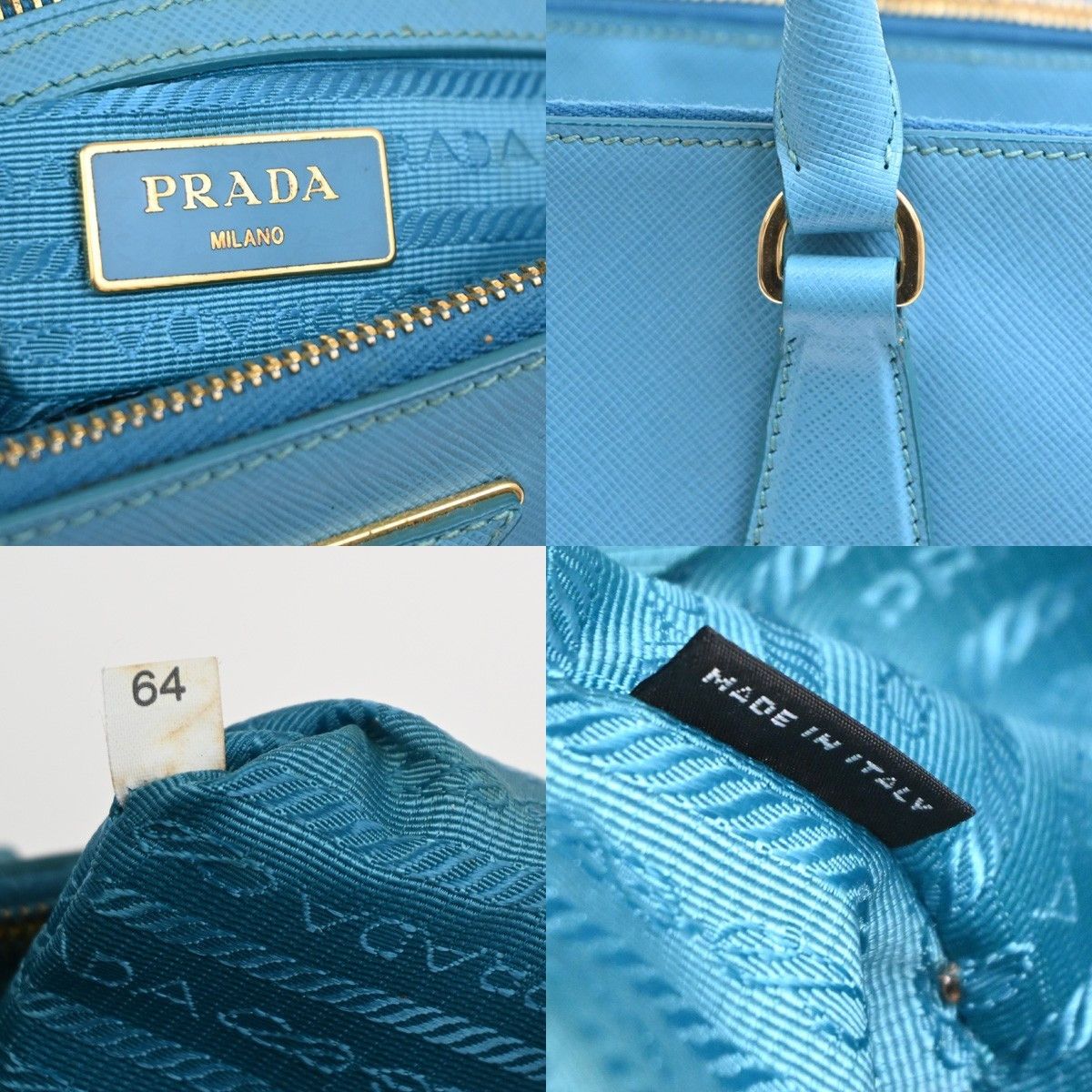 Prada Prada Double Zip Lux Tote Saffiano Leather Size ONE SIZE - 6 Thumbnail