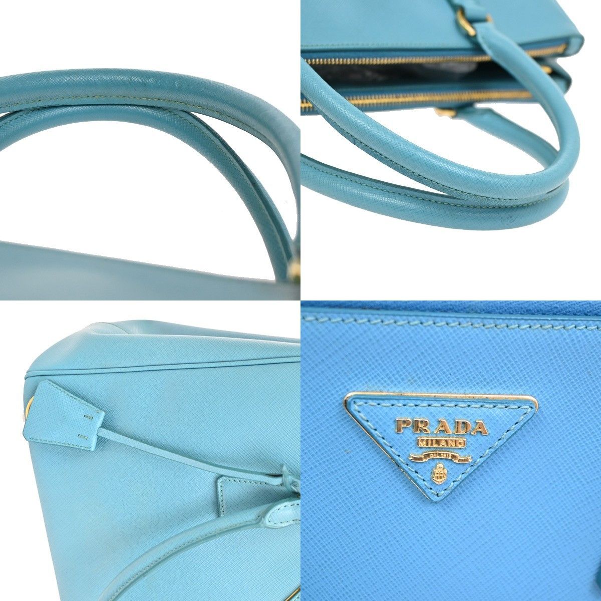 Prada Prada Double Zip Lux Tote Saffiano Leather Size ONE SIZE - 7 Thumbnail