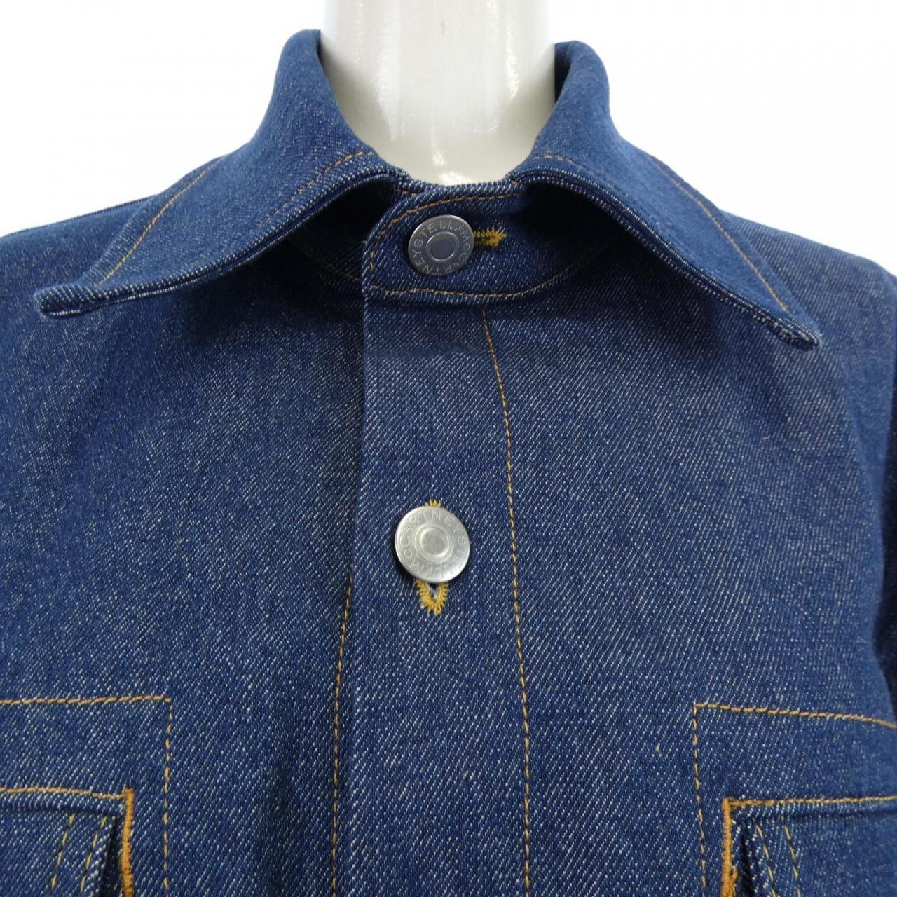 Stella McCartney Stella Mccartney Stella McCartney Denim Jacket Denim Outerwear 6D0389 3SQH20 DUTY FREE for USA Size ONE SIZE - 6 Thumbnail
