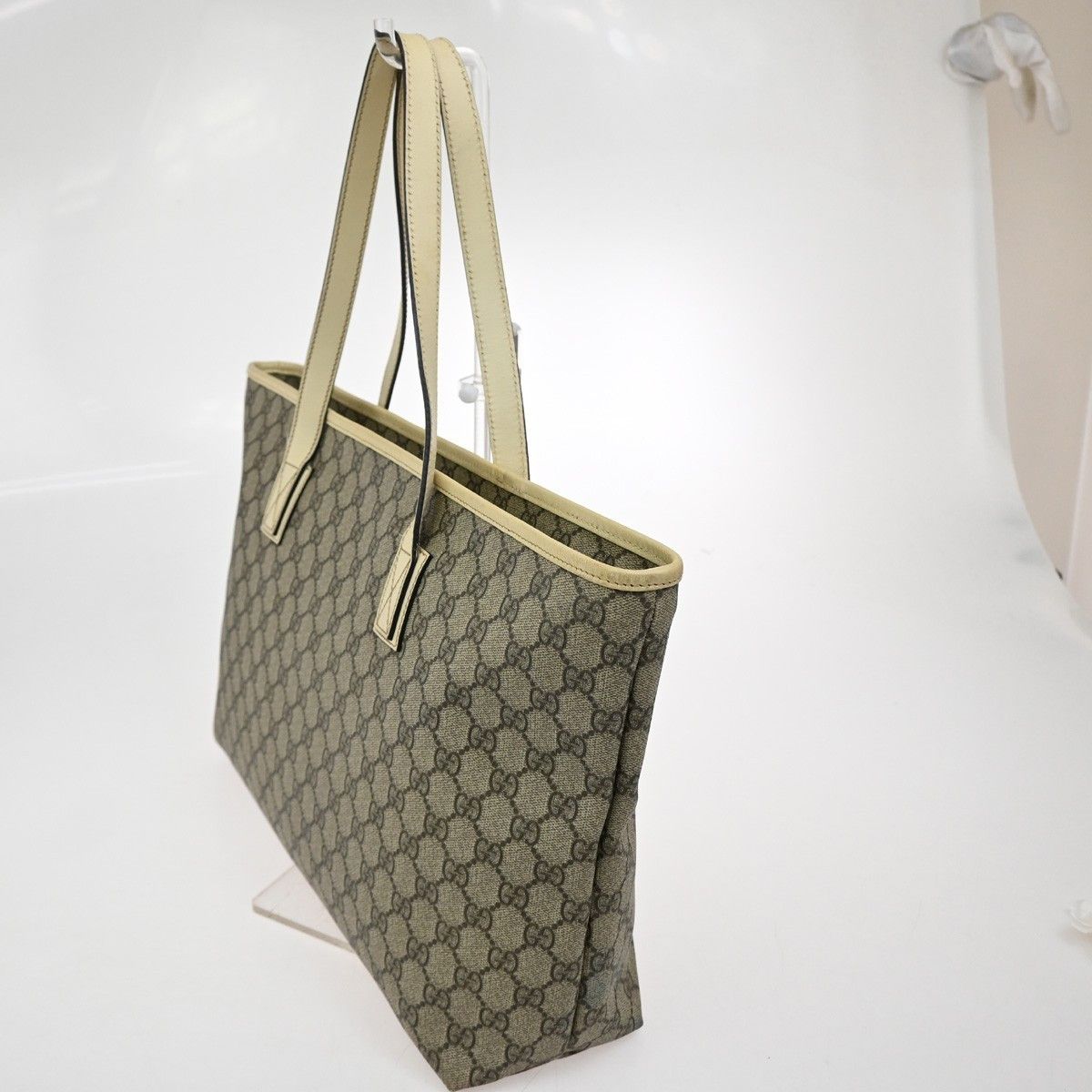 Gucci Gucci Plus Tote GG Coated Canvas with Leather Size ONE SIZE - 4 Thumbnail