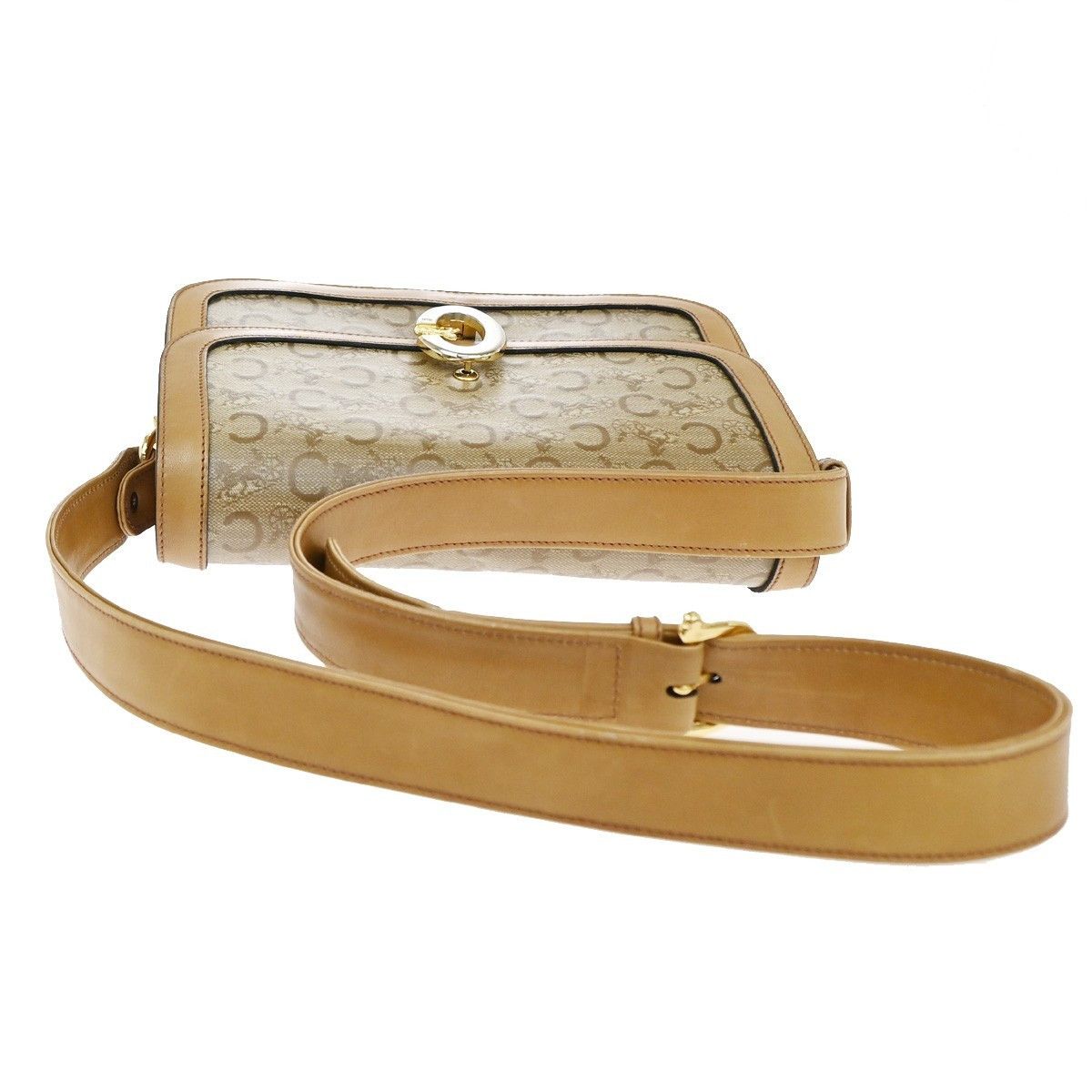 Celine Celine Vintage Horse Carriage C Macadam Shoulder Bag Canvas and Leather Size ONE SIZE - 8 Thumbnail