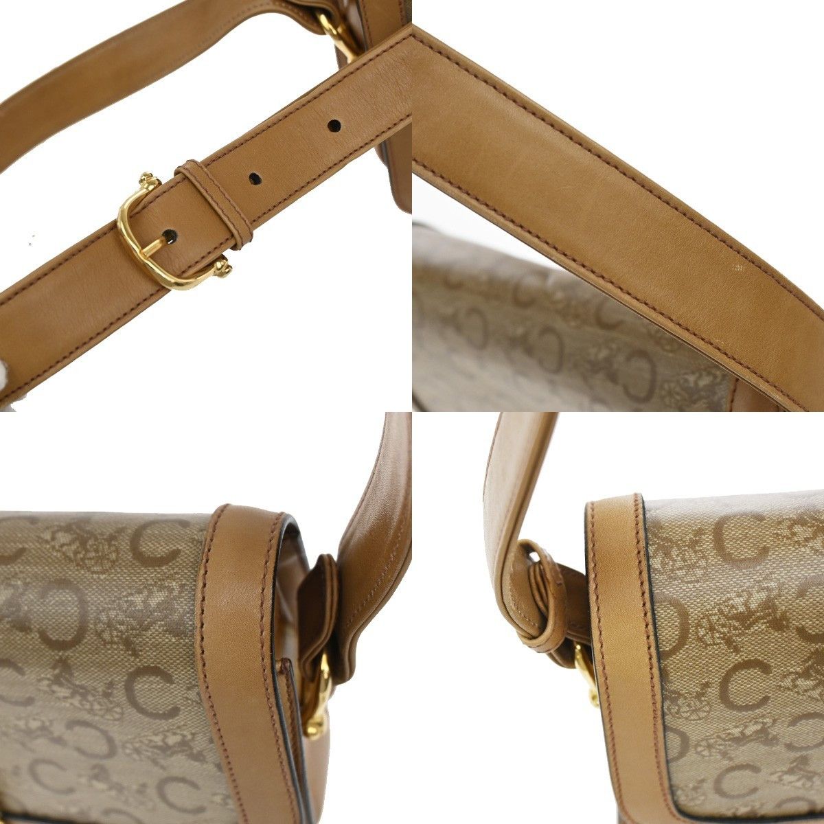 Celine Celine Vintage Horse Carriage C Macadam Shoulder Bag Canvas and Leather Size ONE SIZE - 11 Thumbnail