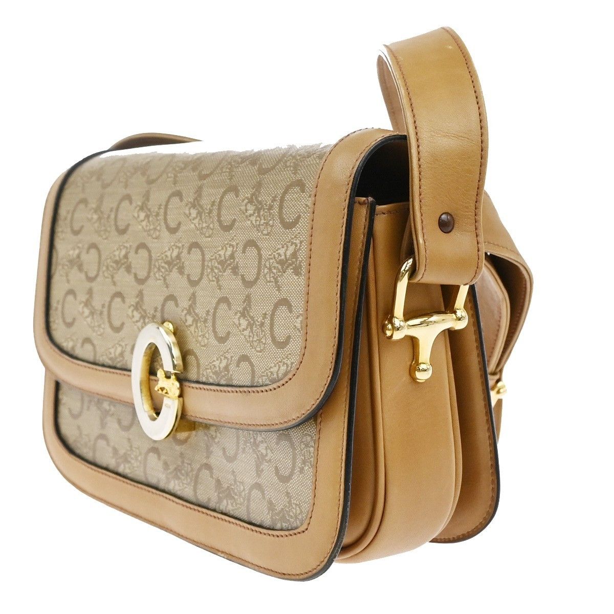 Celine Celine Vintage Horse Carriage C Macadam Shoulder Bag Canvas and Leather Size ONE SIZE - 3 Thumbnail