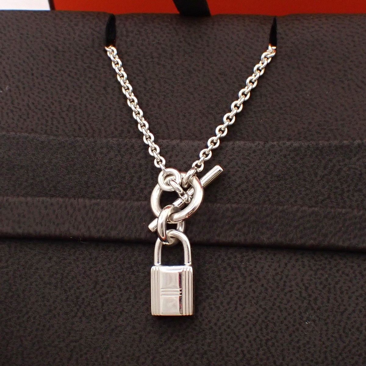 Hermes Hermes Cadenas Kelly Pendant Necklace Sterling Silver Size ONE SIZE - 2 Thumbnail