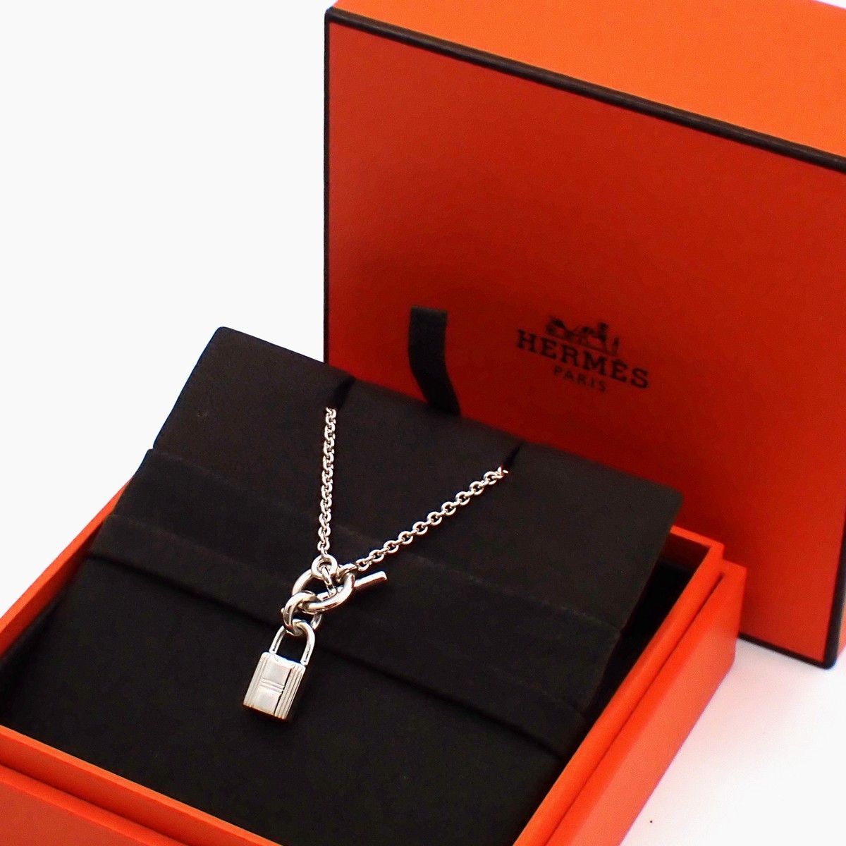 Hermes Hermes Cadenas Kelly Pendant Necklace Sterling Silver Size ONE SIZE - 9 Thumbnail