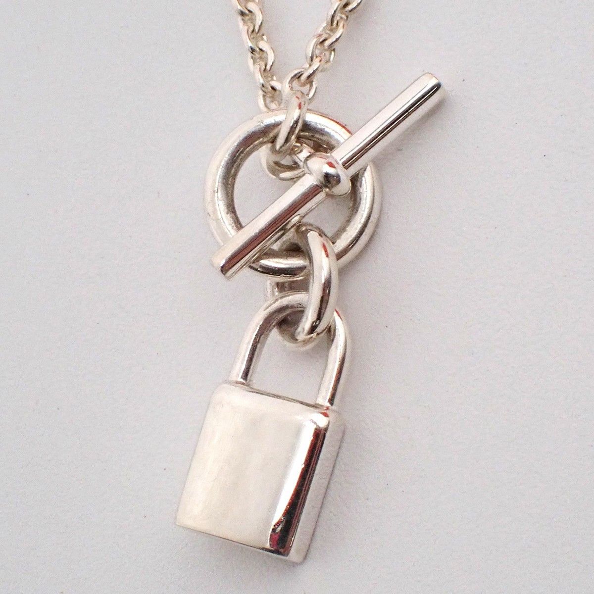 Hermes Hermes Cadenas Kelly Pendant Necklace Sterling Silver Size ONE SIZE - 4 Thumbnail