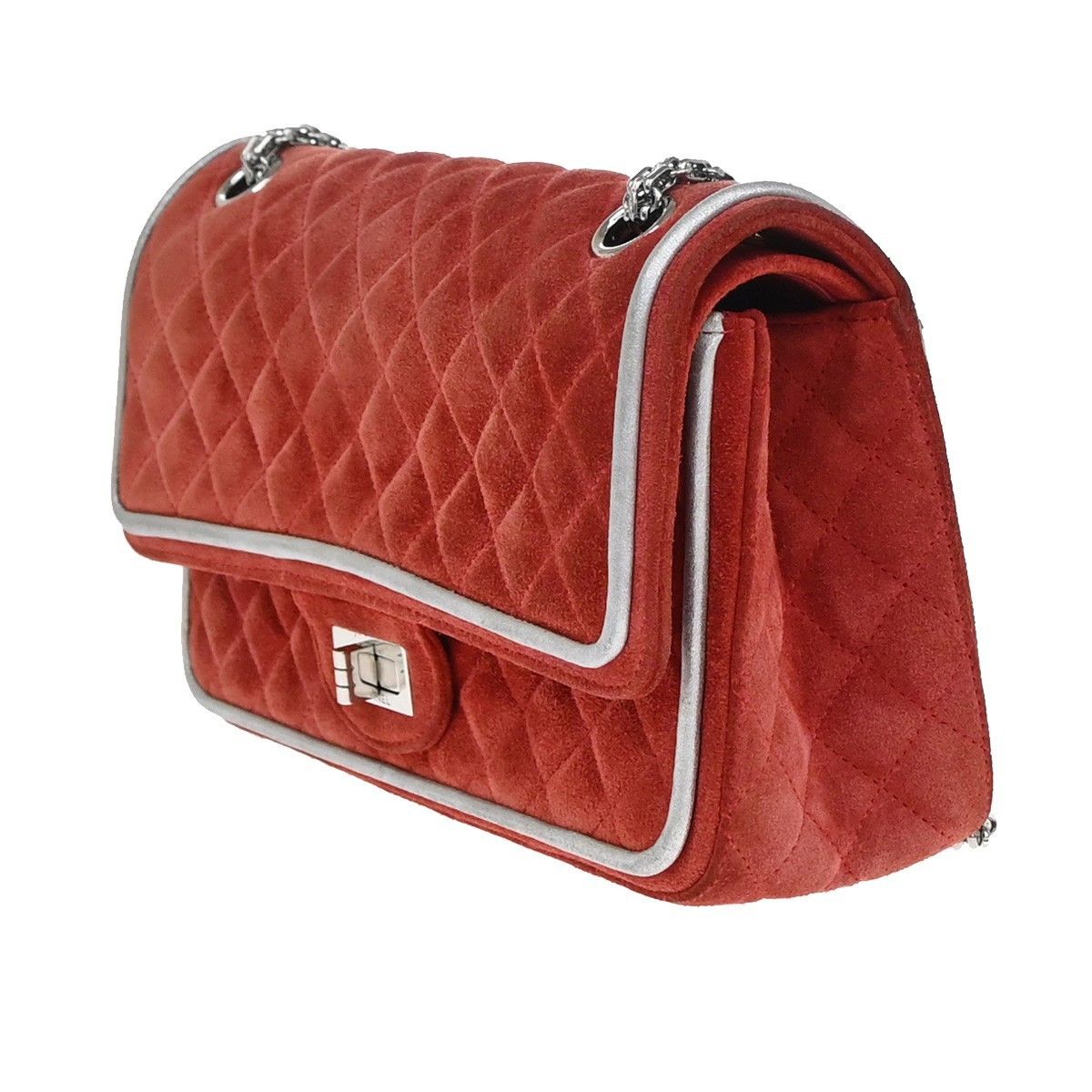 Chanel Chanel Reissue 2.55 Flap Bag Quilted Suede with Metallic Calfskin Size ONE SIZE - 3 Thumbnail
