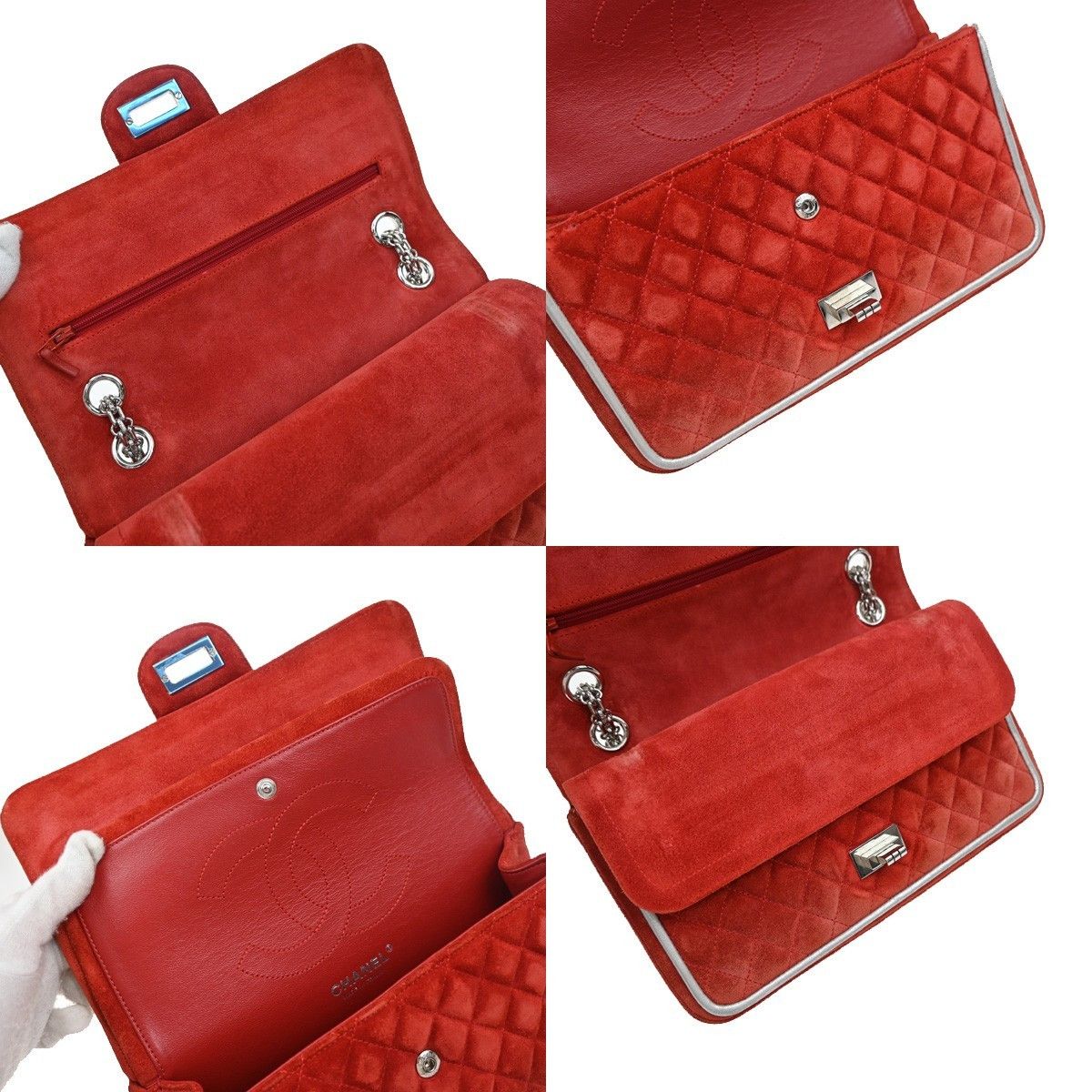 Chanel Chanel Reissue 2.55 Flap Bag Quilted Suede with Metallic Calfskin Size ONE SIZE - 13 Thumbnail