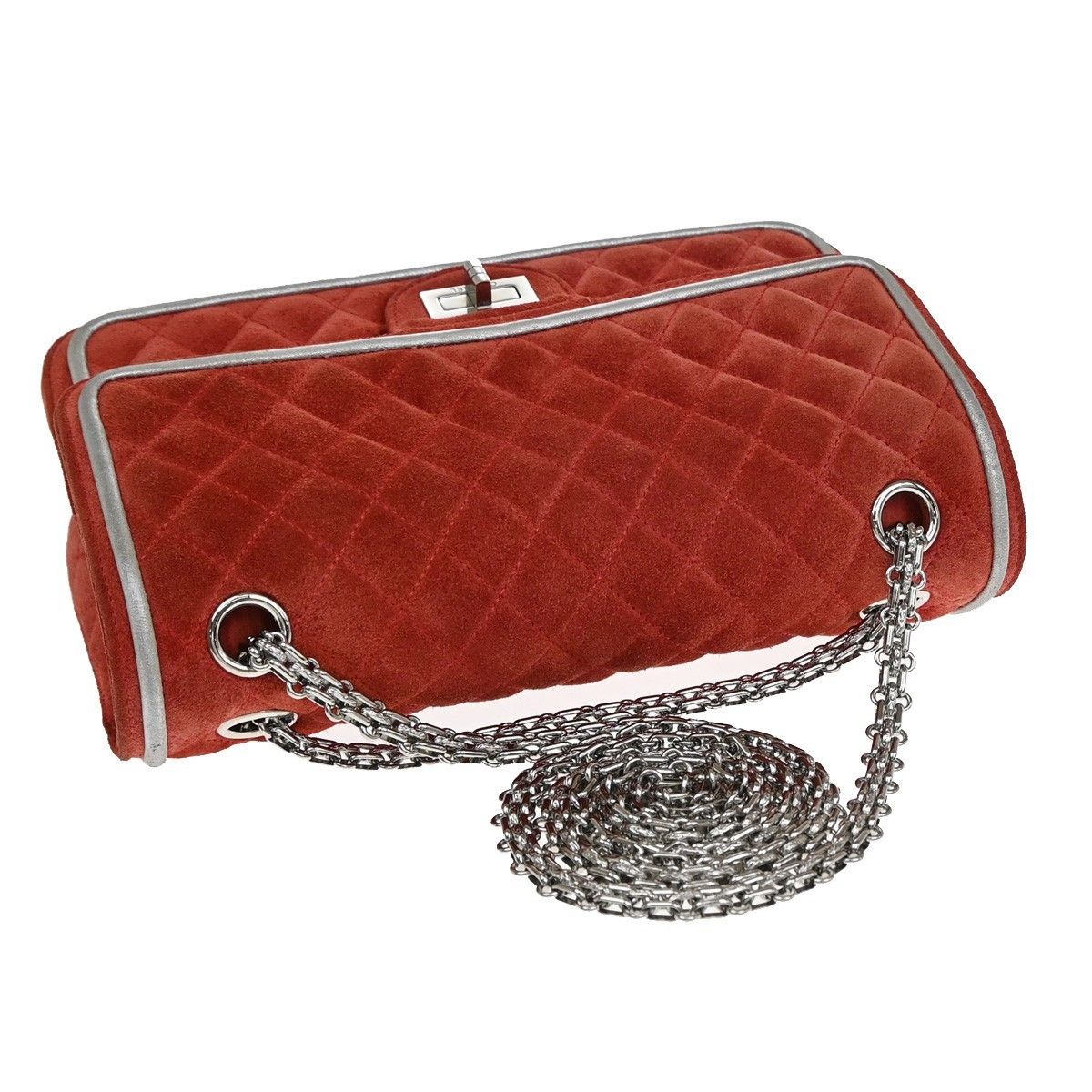 Chanel Chanel Reissue 2.55 Flap Bag Quilted Suede with Metallic Calfskin Size ONE SIZE - 8 Thumbnail