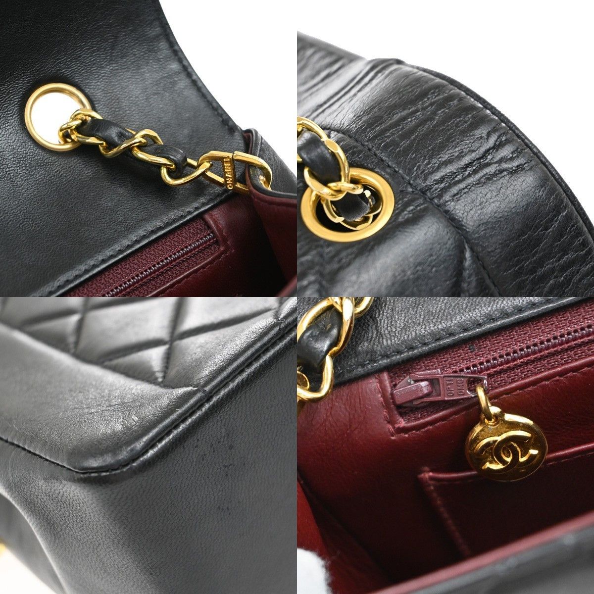 Chanel Chanel Vintage Diana Flap Bag Quilted Lambskin Size ONE SIZE - 16 Thumbnail